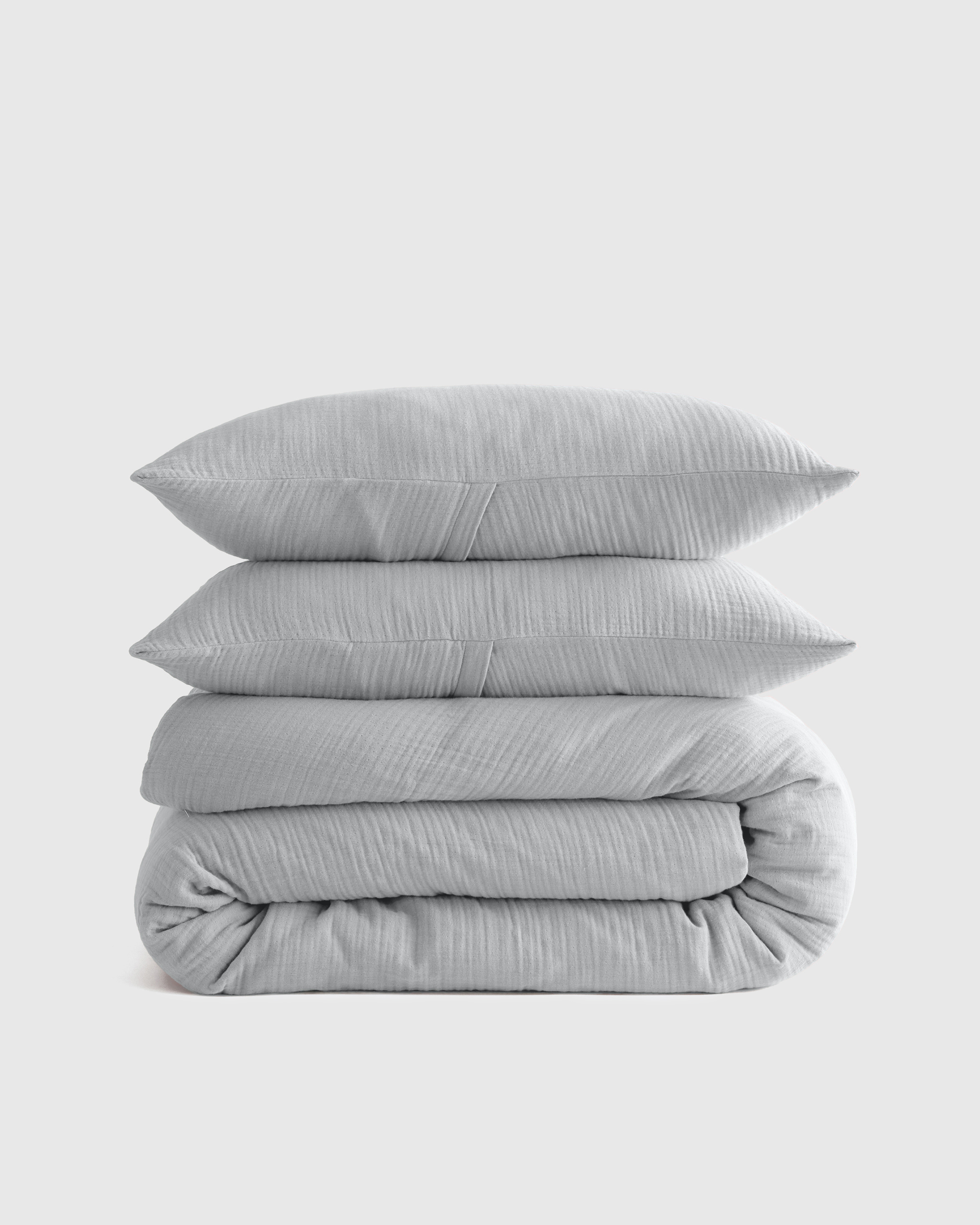 Mist Organic Airy Gauze Duvet Cover Set