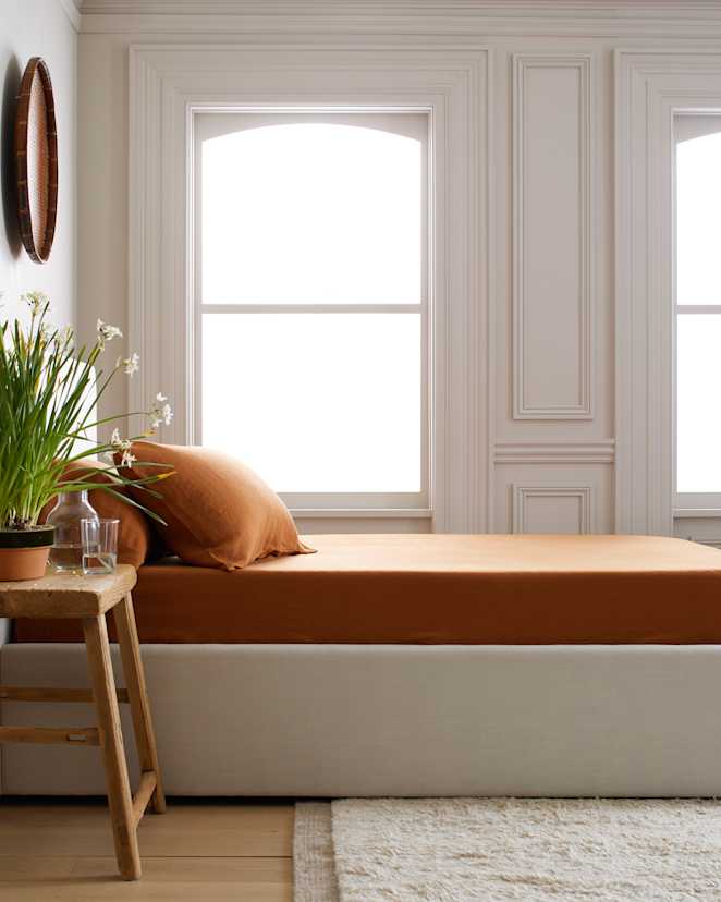 LinenSheetSet Terracotta 178