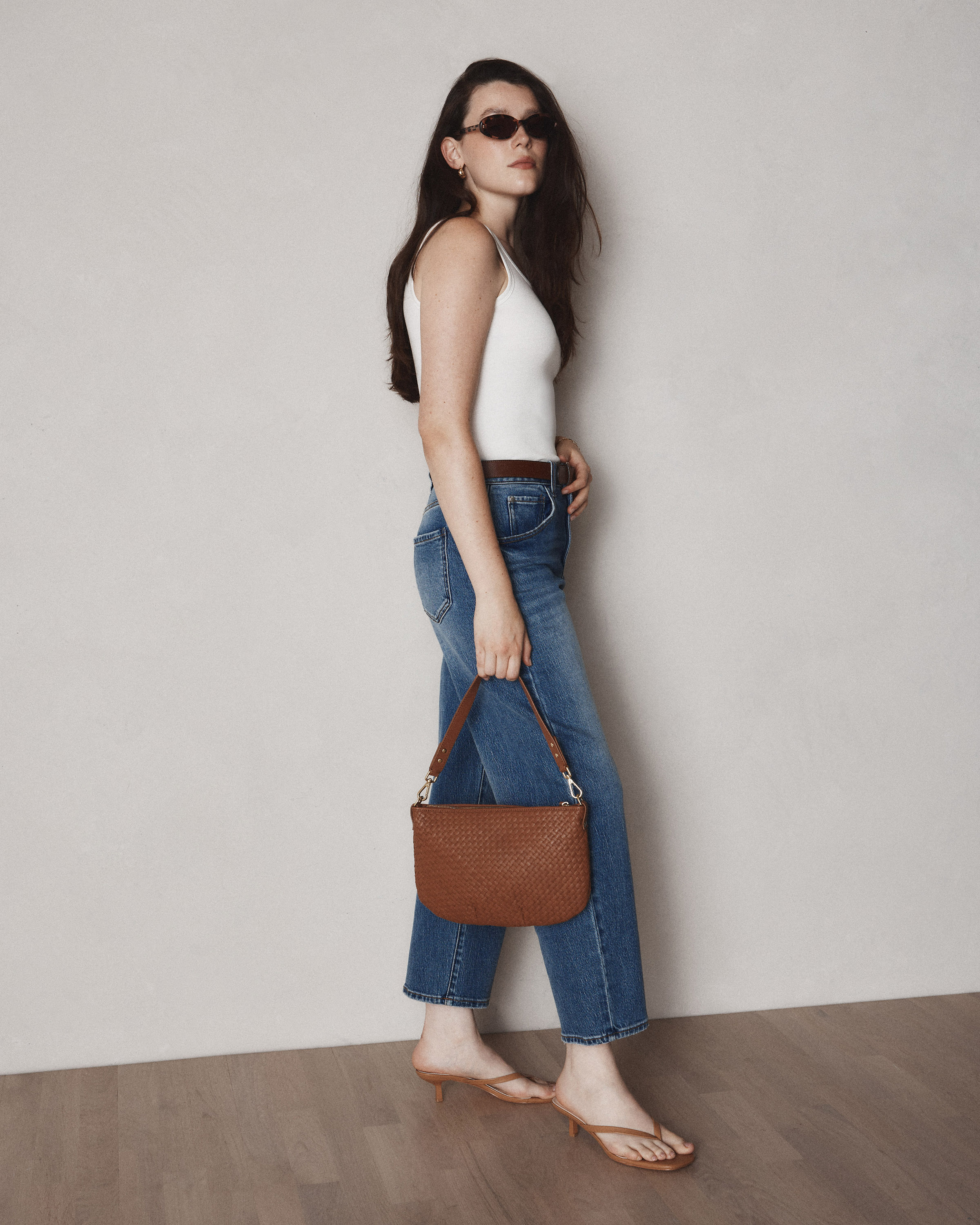 Italian Handwoven Leather Mini Shoulder Bag