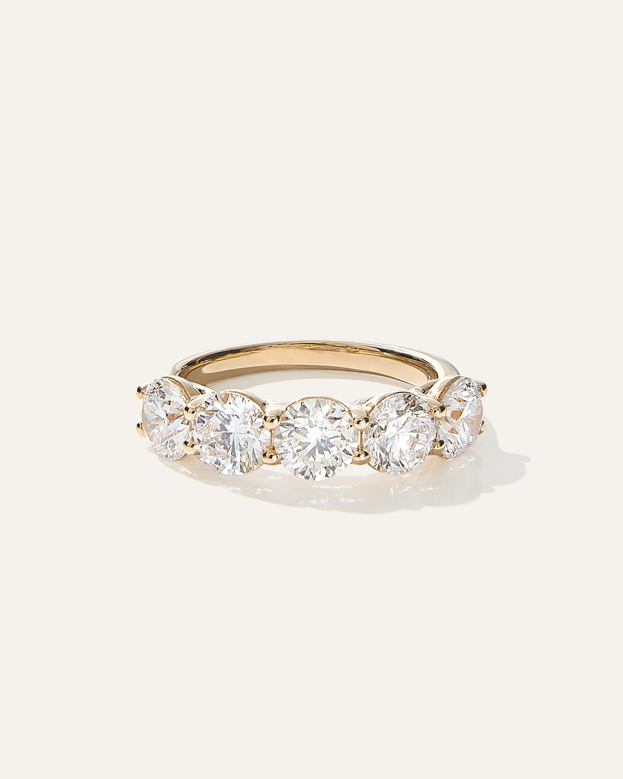 Yellow Gold Lab Grown Diamond Five Stone Band