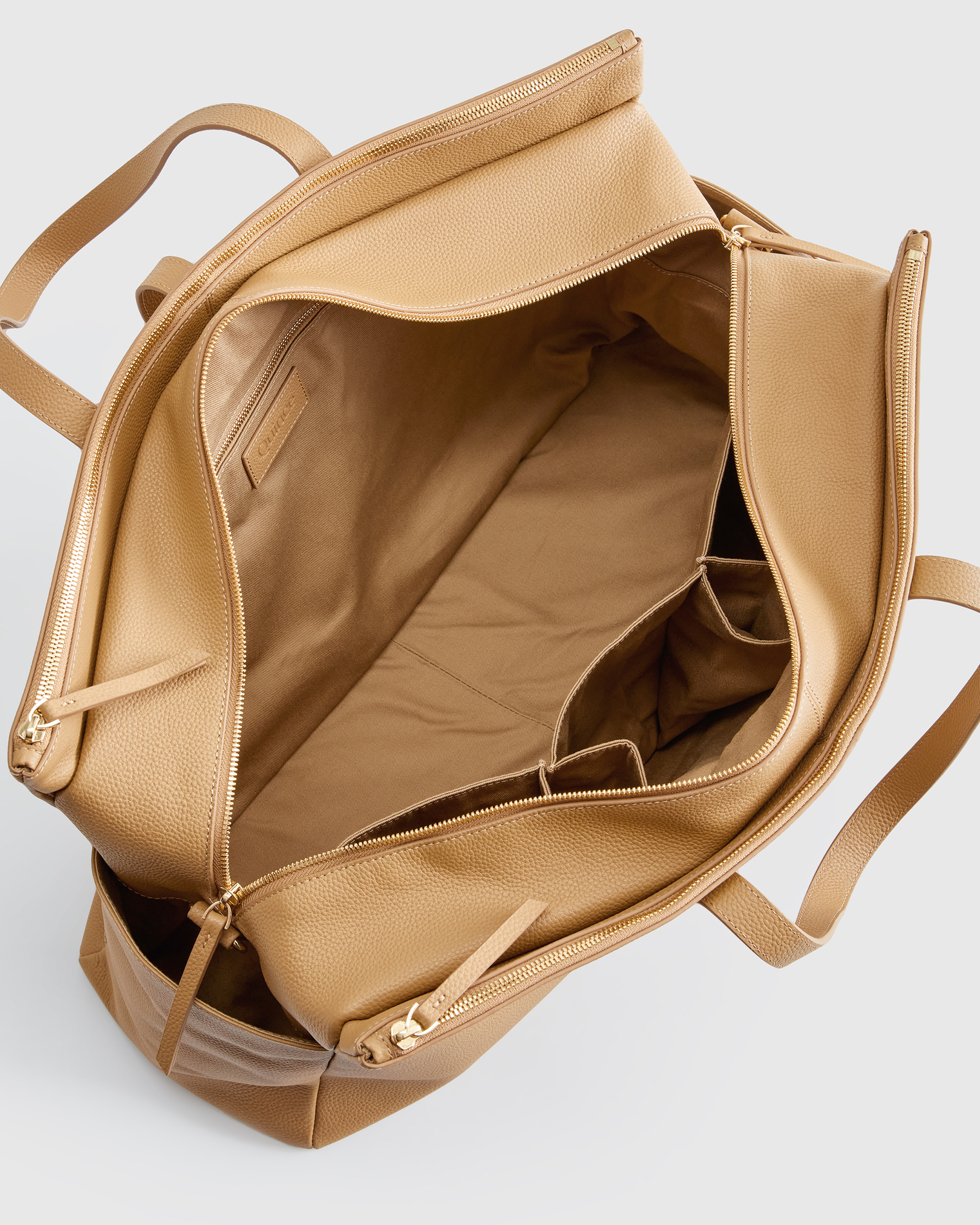 Italian Leather Triple Compartment Weekender