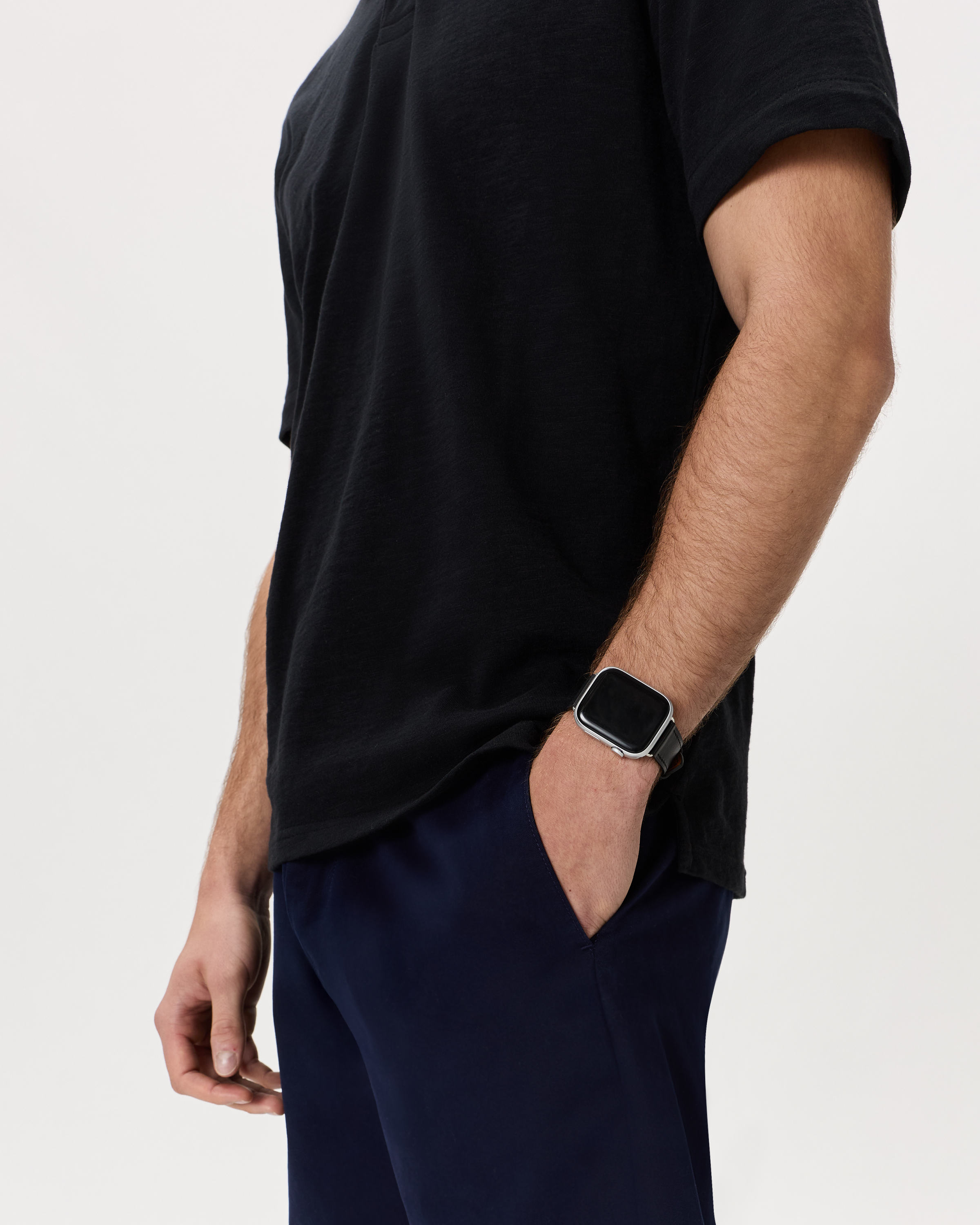 Leather Apple Watch Band in Black