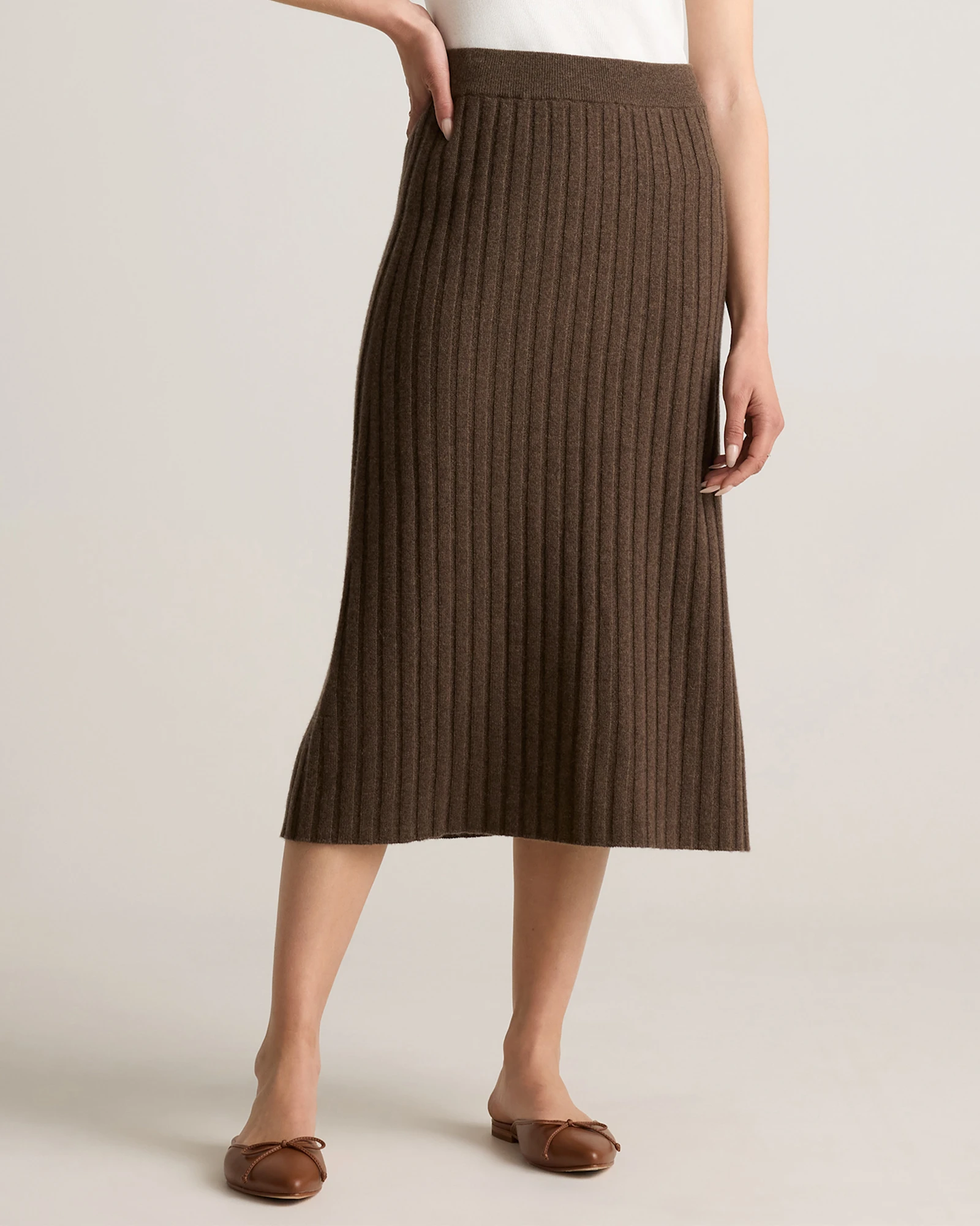 Mongolian Cashmere Midi Skirt