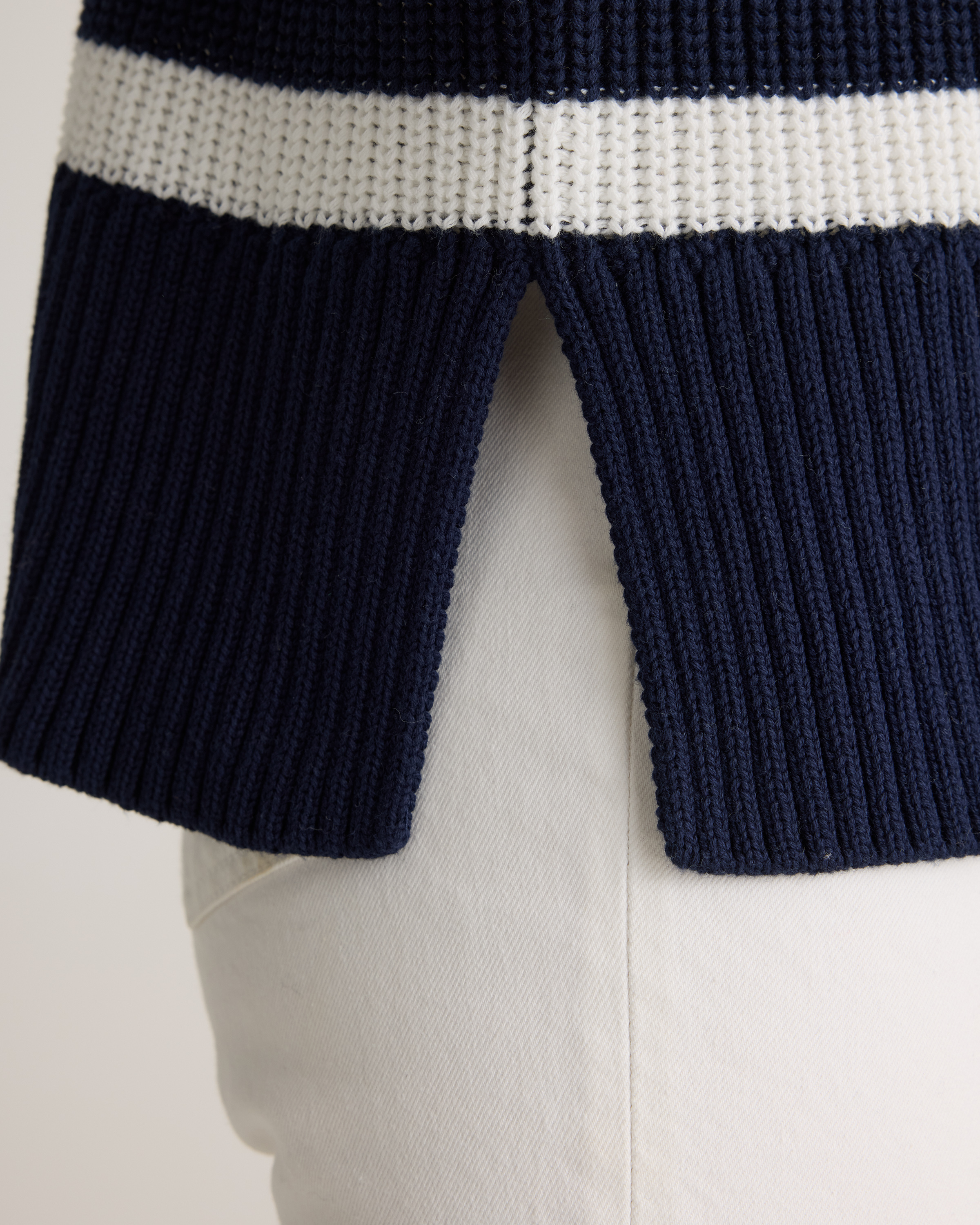 100% Organic Cotton Split Hem Turtleneck Sweater