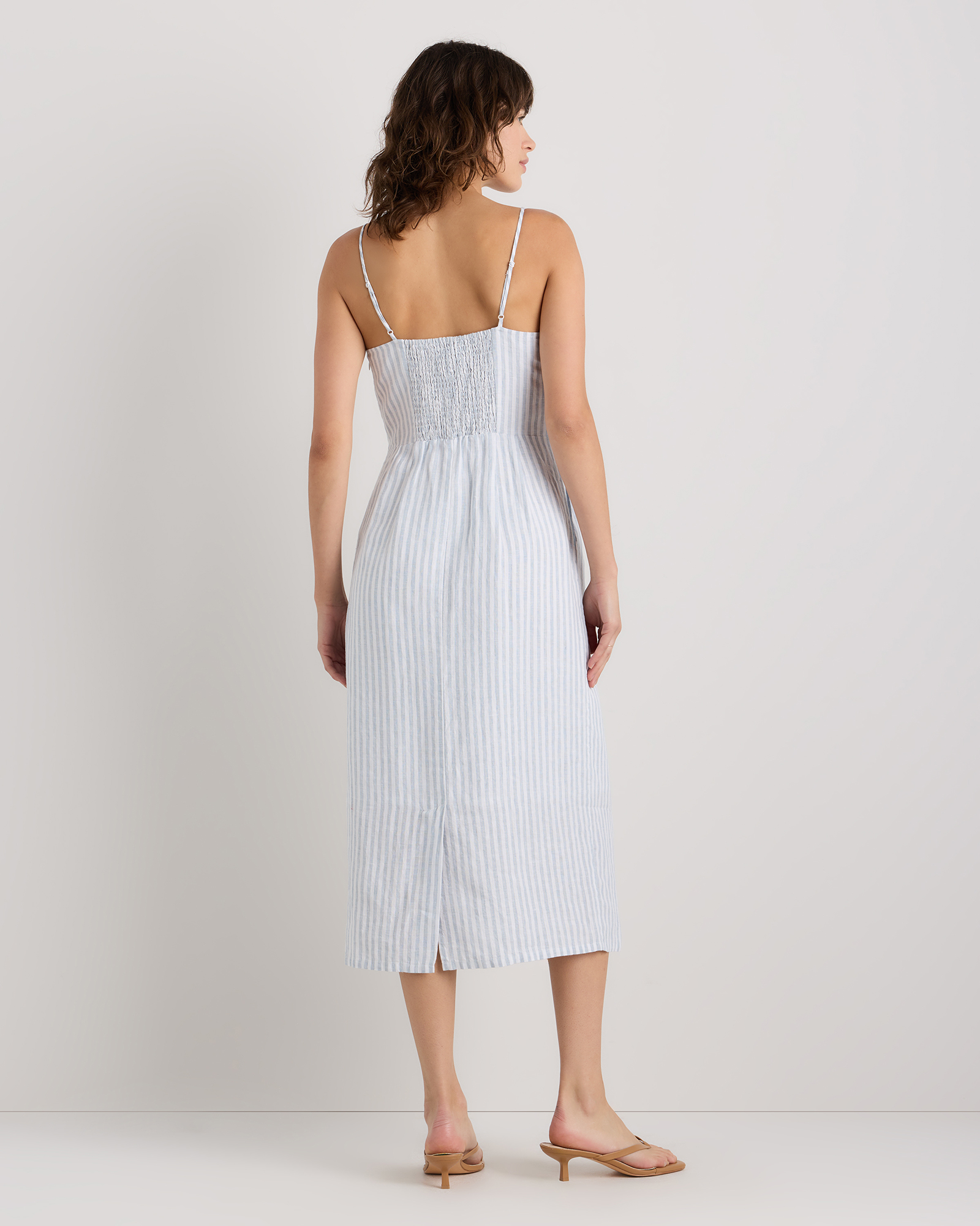 midi linen dress blue stripe Rails Alessi Striped Maxi Dress main image 1
