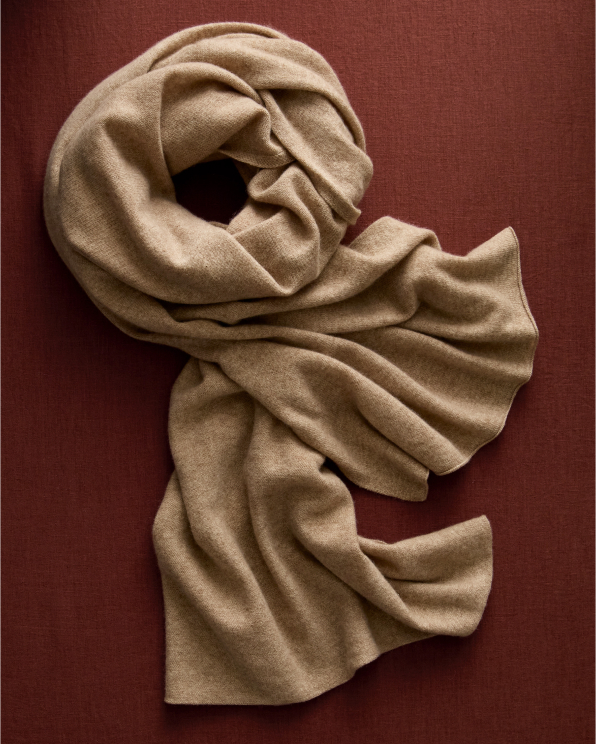 Oatmeal Mongolian Cashmere Wrap