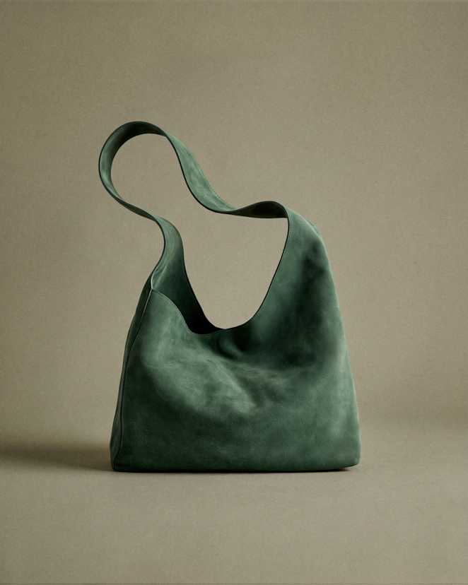 Basilico Esme Suede Shoulder Bag