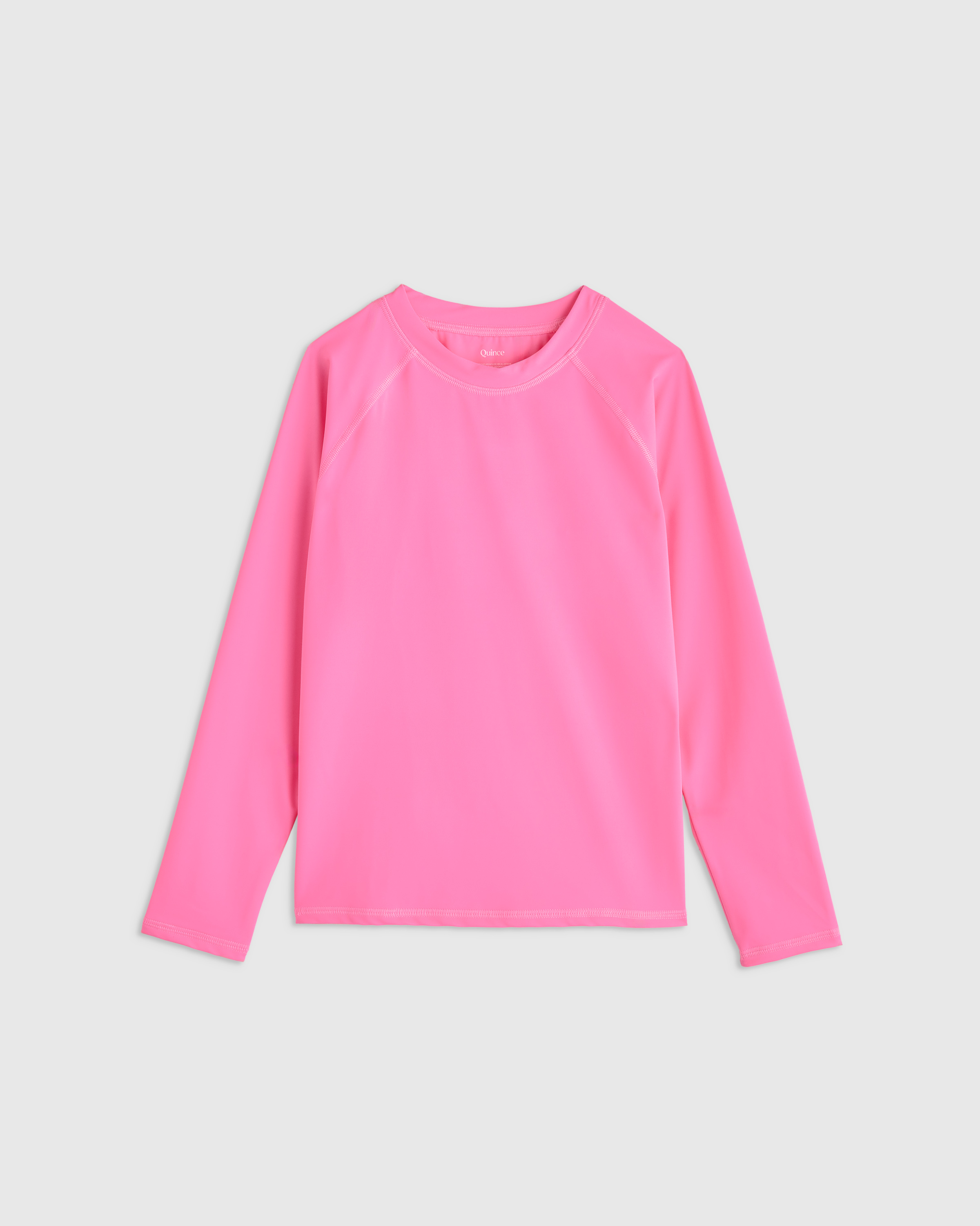 Watermelon Pink Long Sleeve Raglan Rash Guard