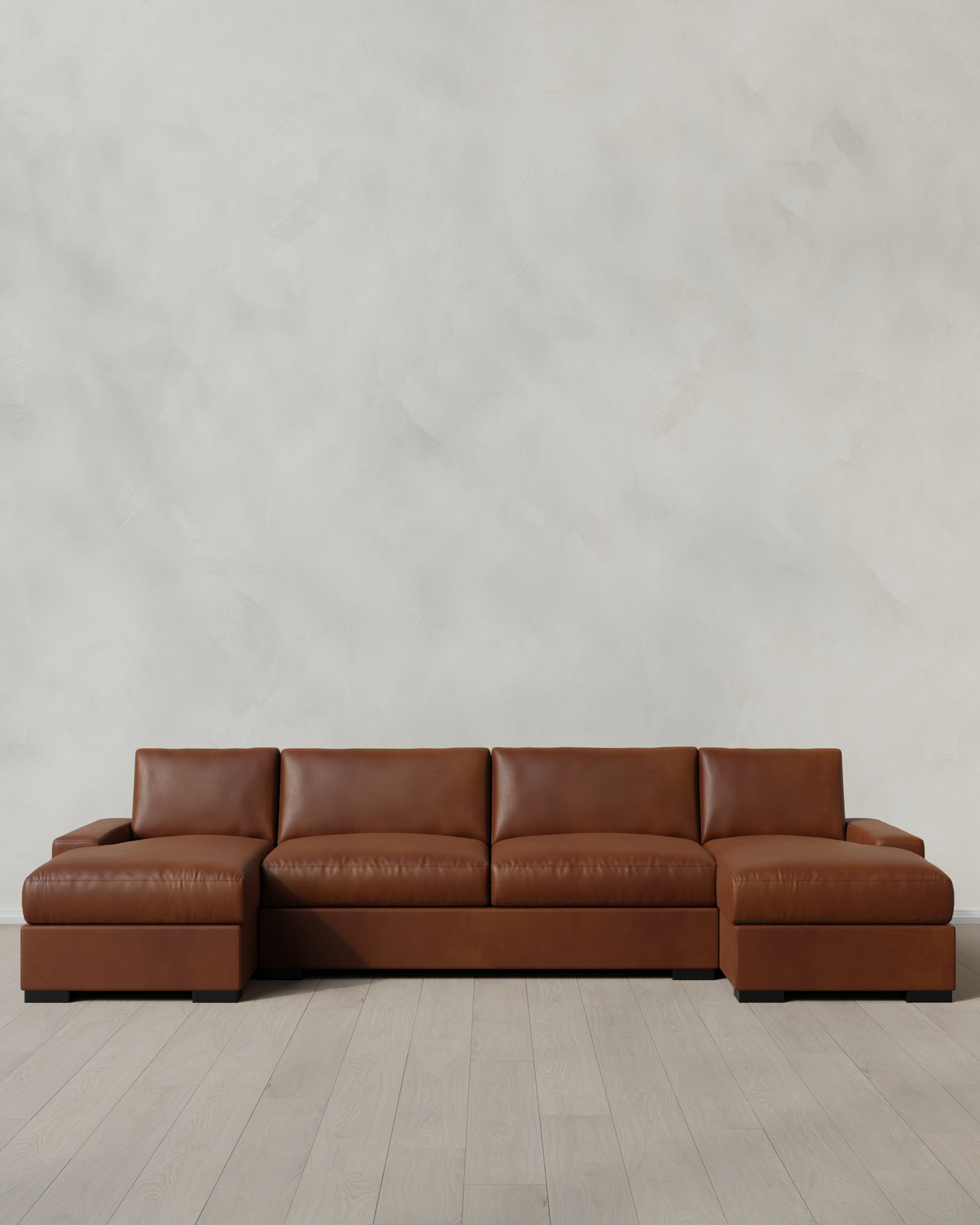 Espresso Stillman U Sectional in Leather
