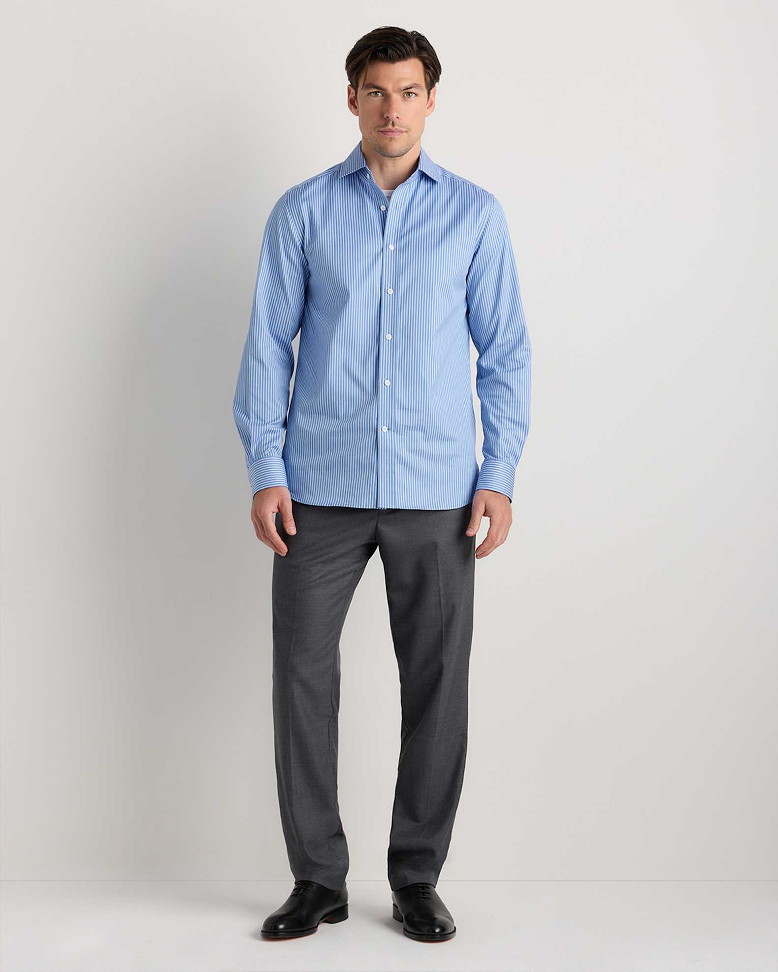 blue twill dress shirt Solid Elevated Twill Shirt