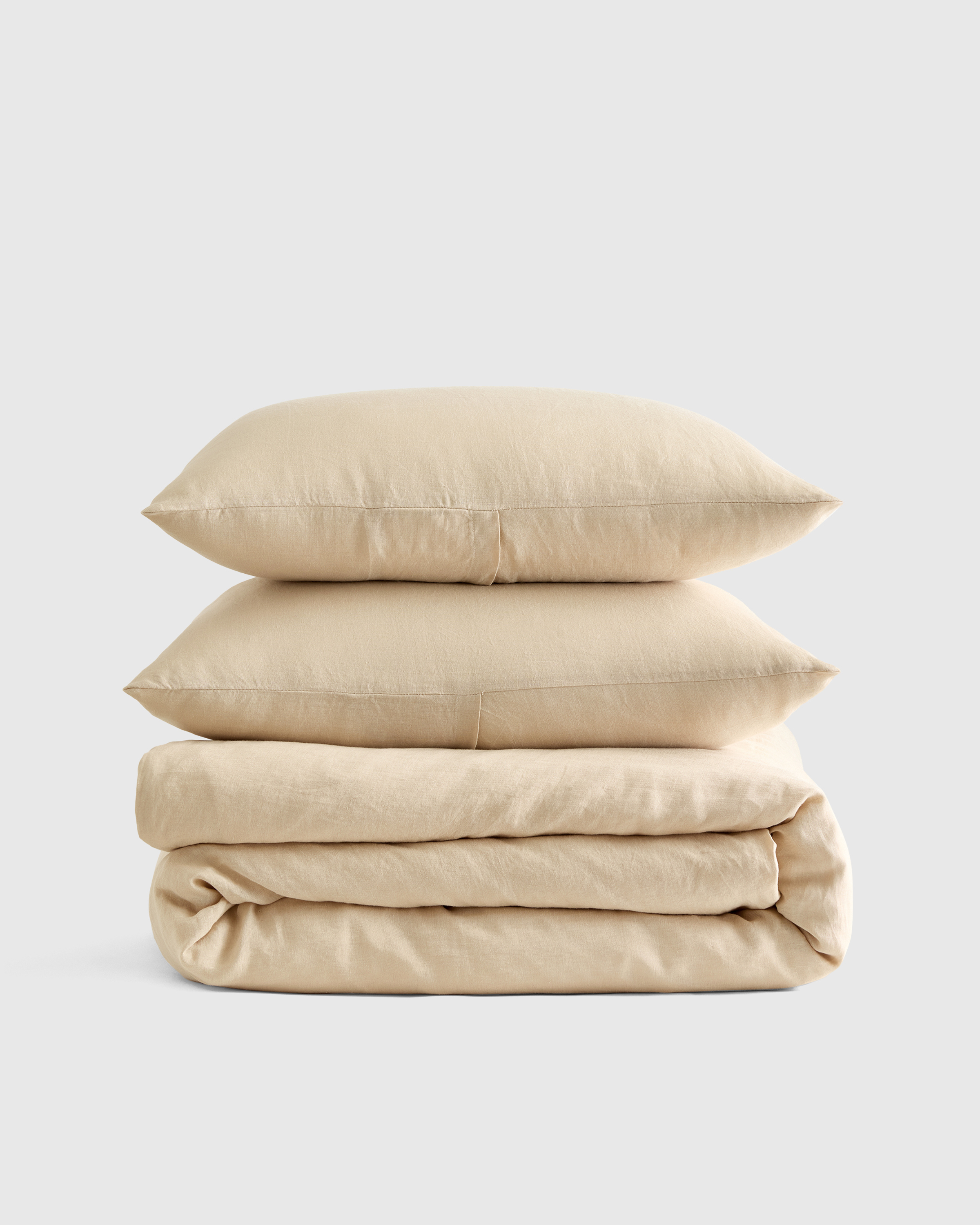 Oat European Linen Duvet Cover Set