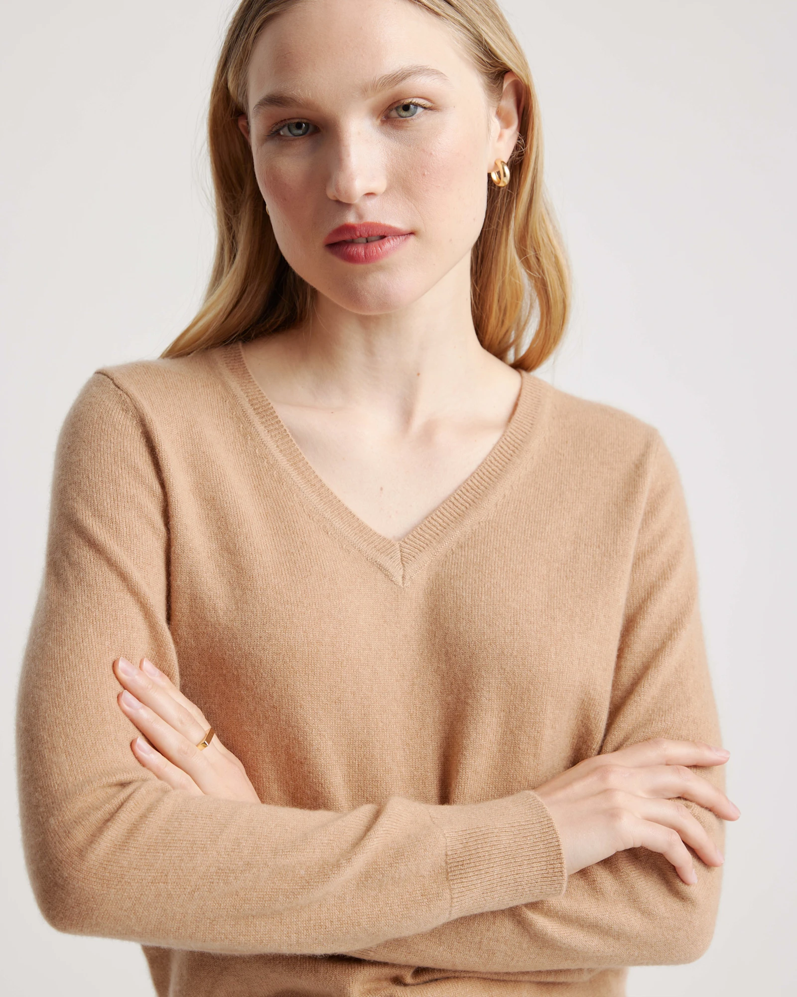 Mongolian Spring Cashmere V-Neck Sweater