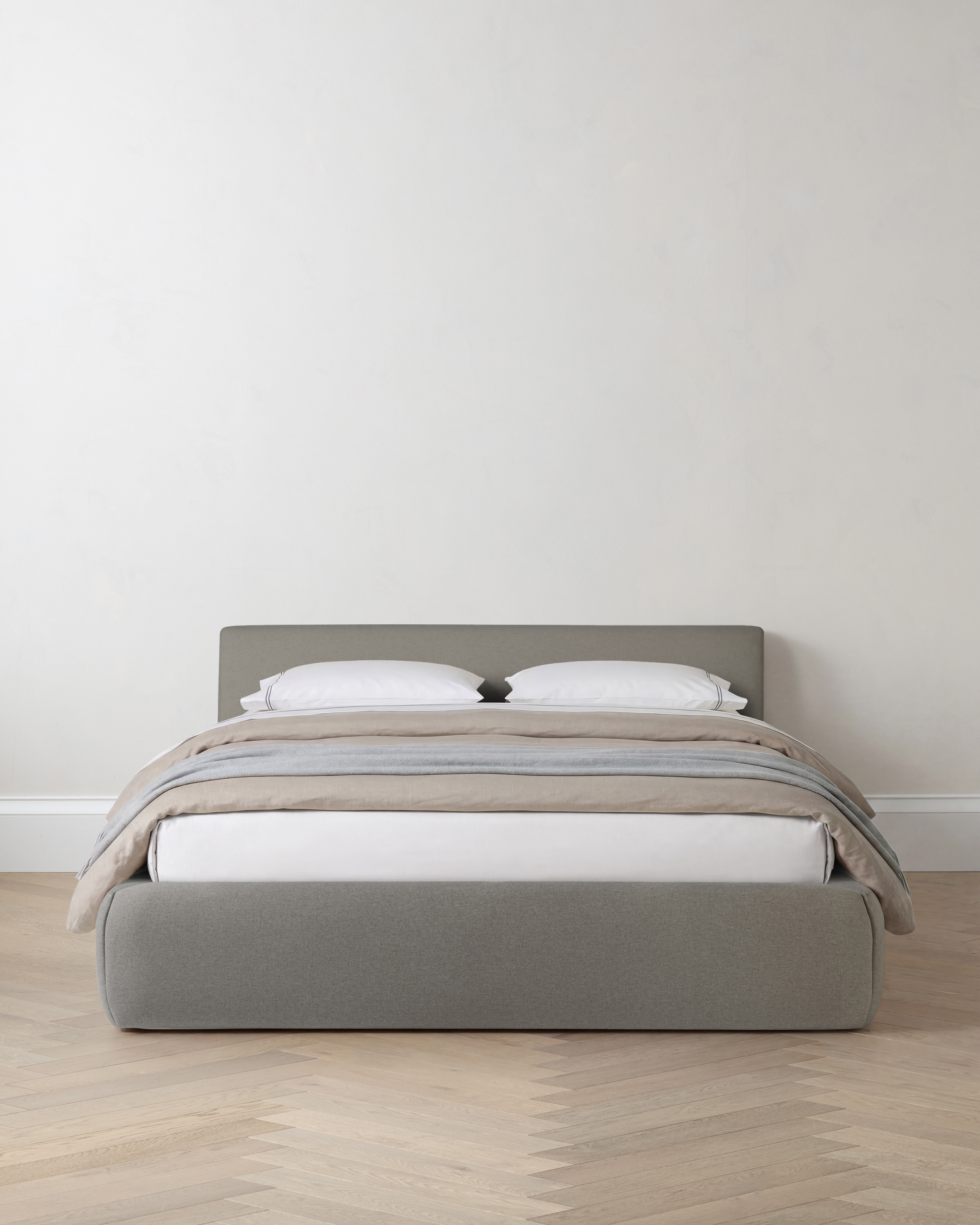 Silver Plush Low Profile Platform Bed