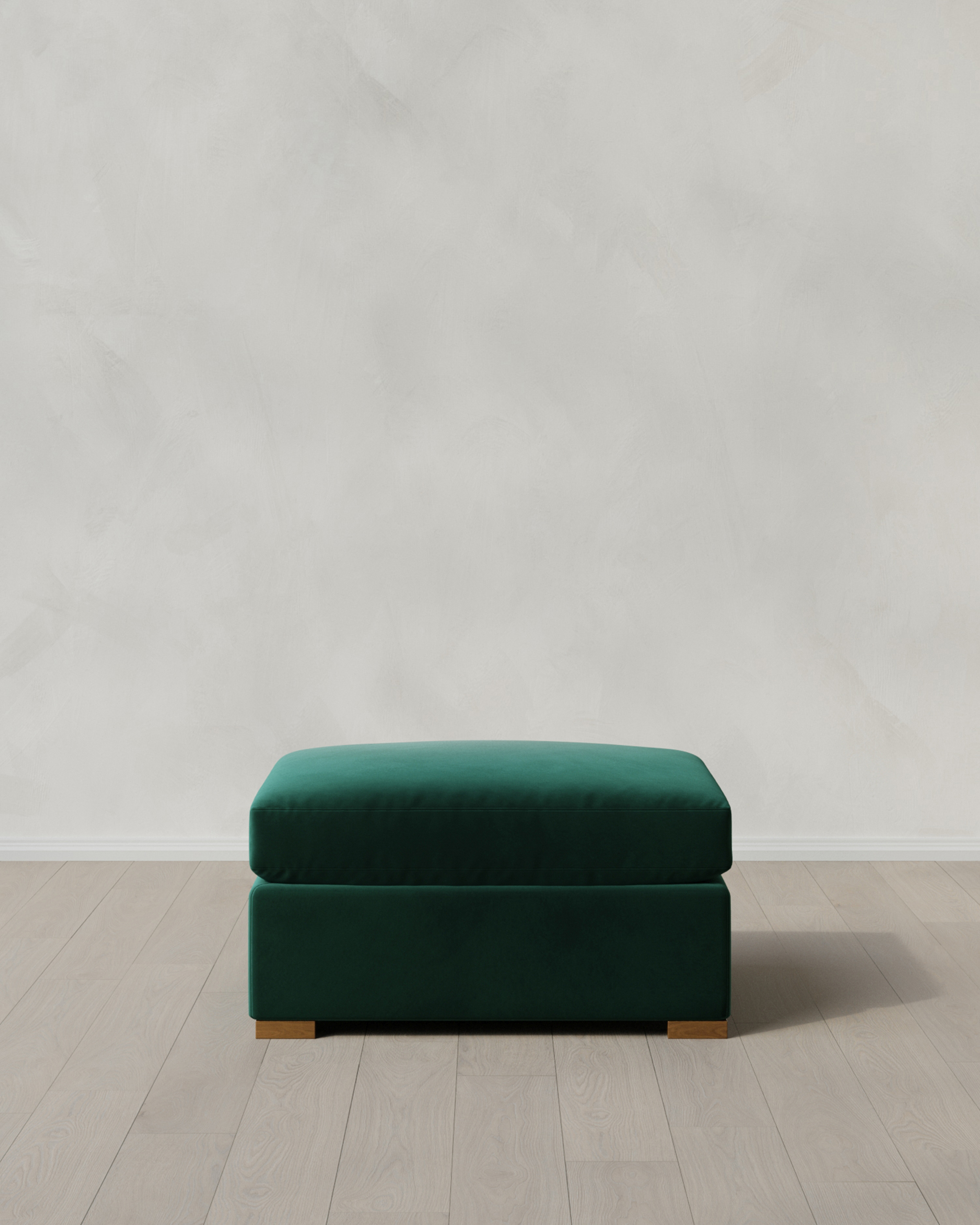 Hollis Slope Arm Ottoman 37in Performance Velvet Spruce