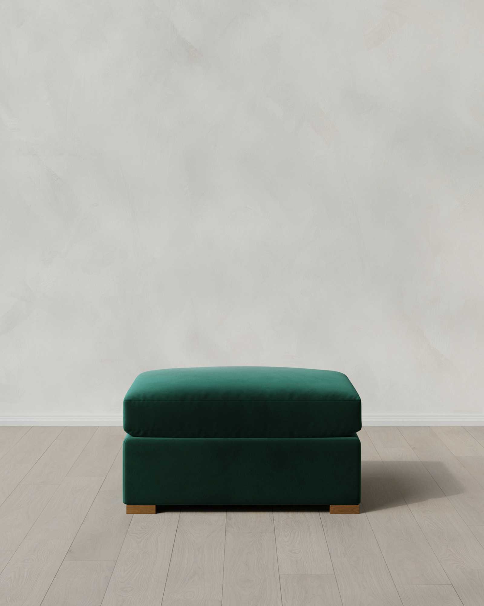 Hollis Slope Arm Ottoman 37in Performance Velvet Spruce