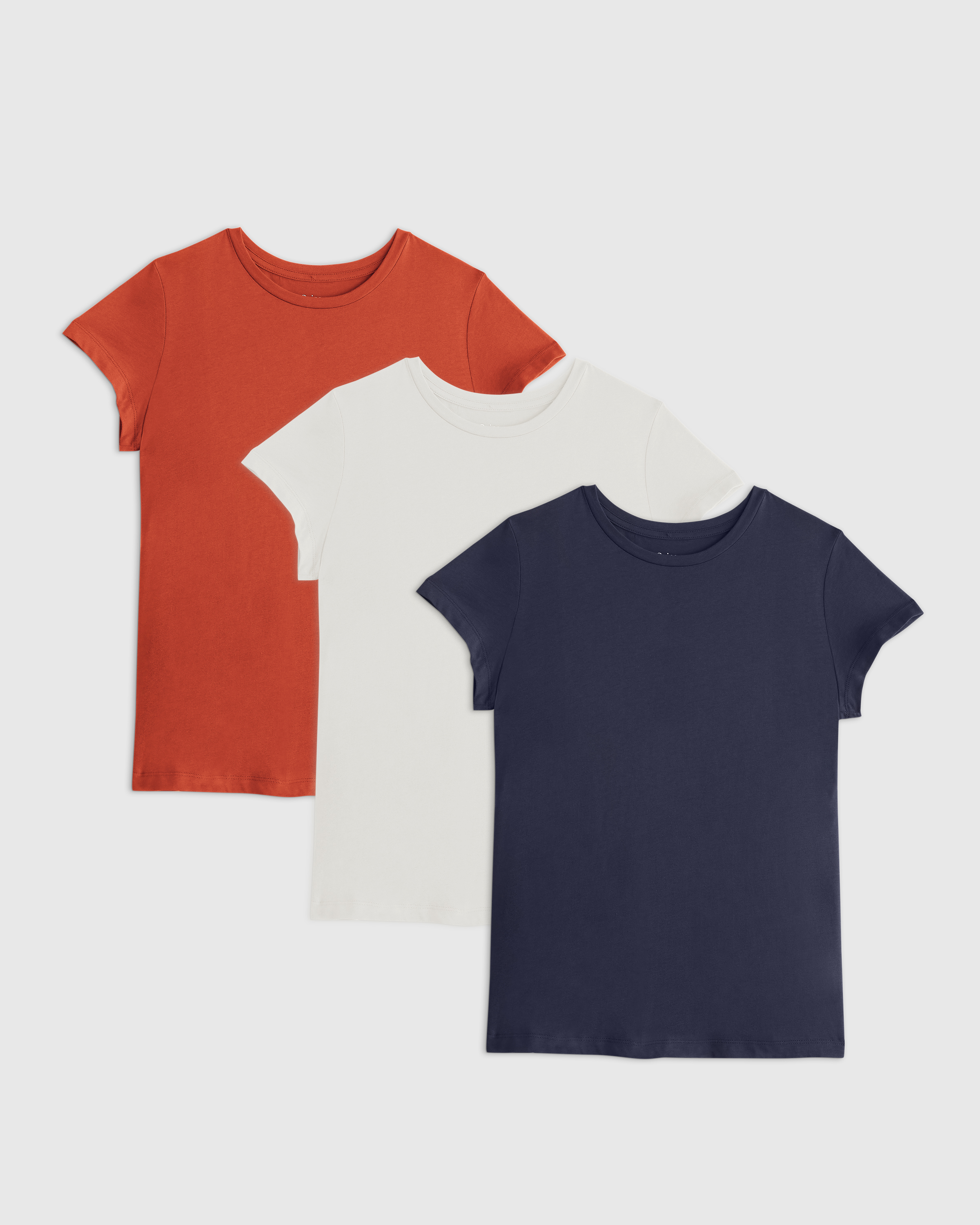 Cotton Modal Crew Neck Swing Tee 3 Pack Bundle
