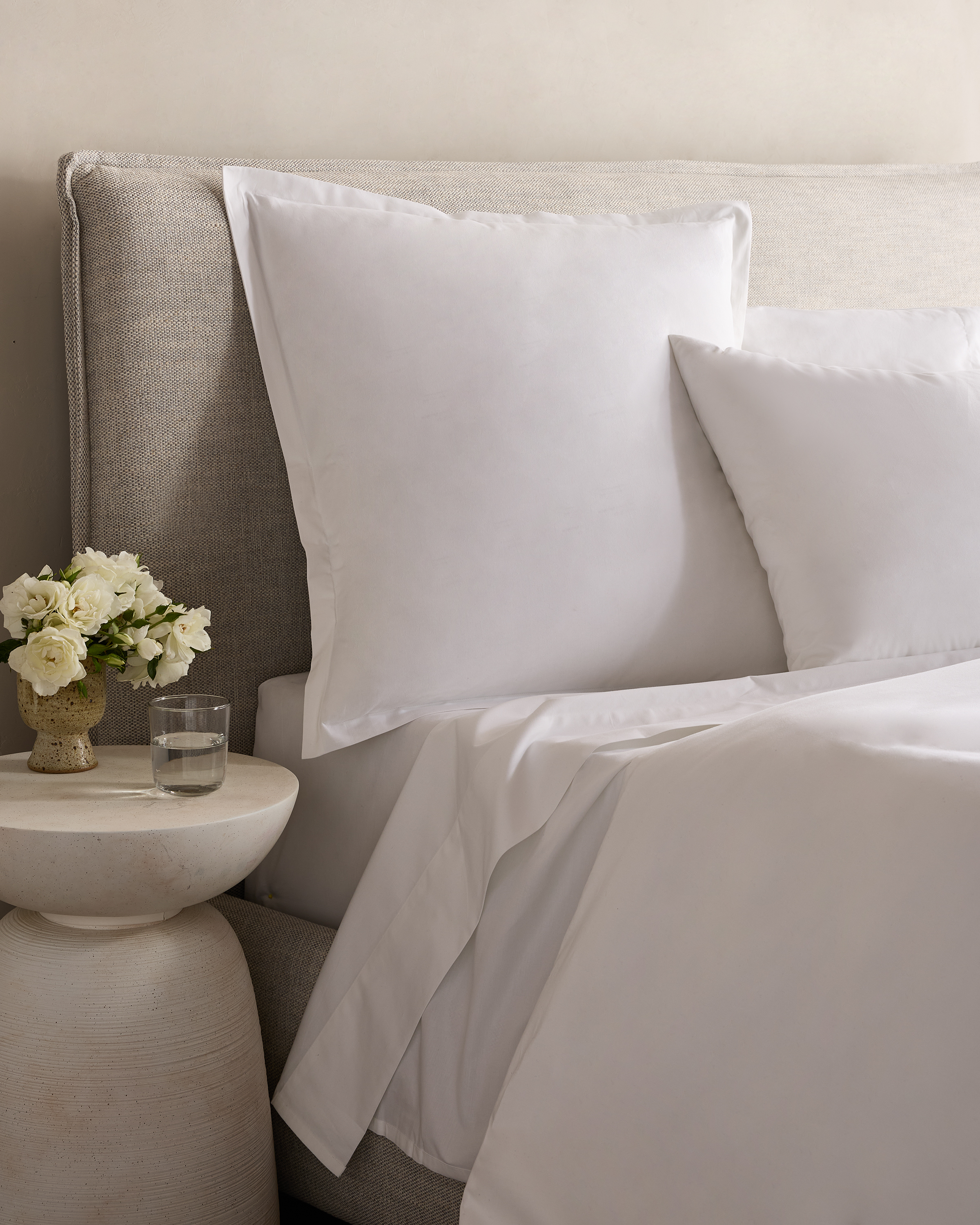 White Classic Organic Percale Euro Sham