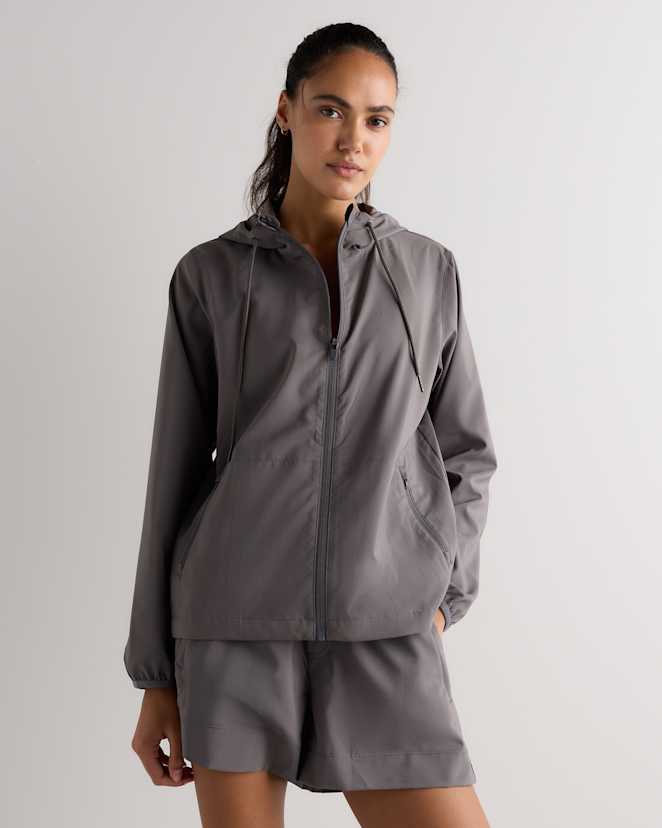 Ironstone Grey Micro Ripstop Packable Hike Jacket