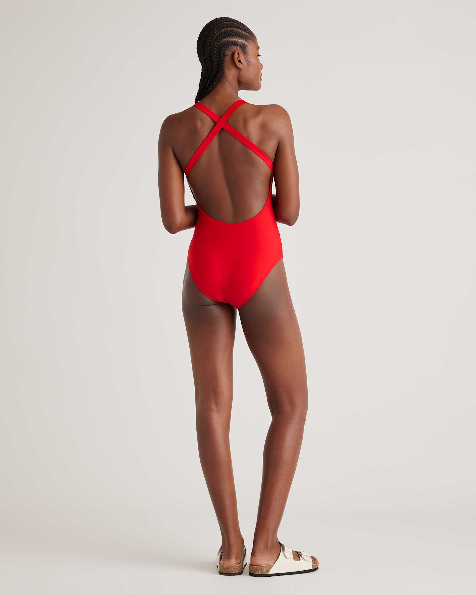 Italian Plunge One-Piece Swimsuit