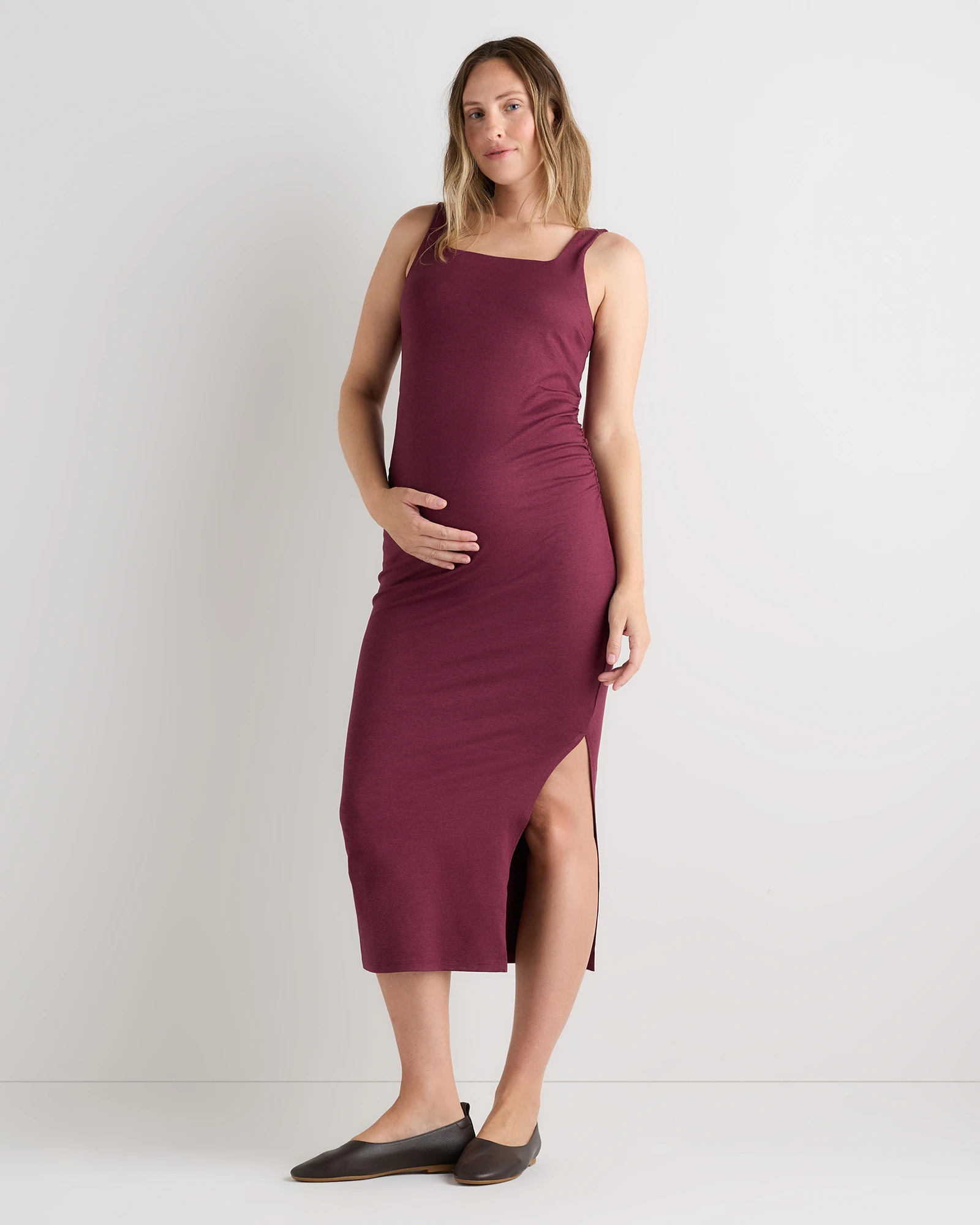 Ultra-Soft Maternity Midi Dress - Maternity