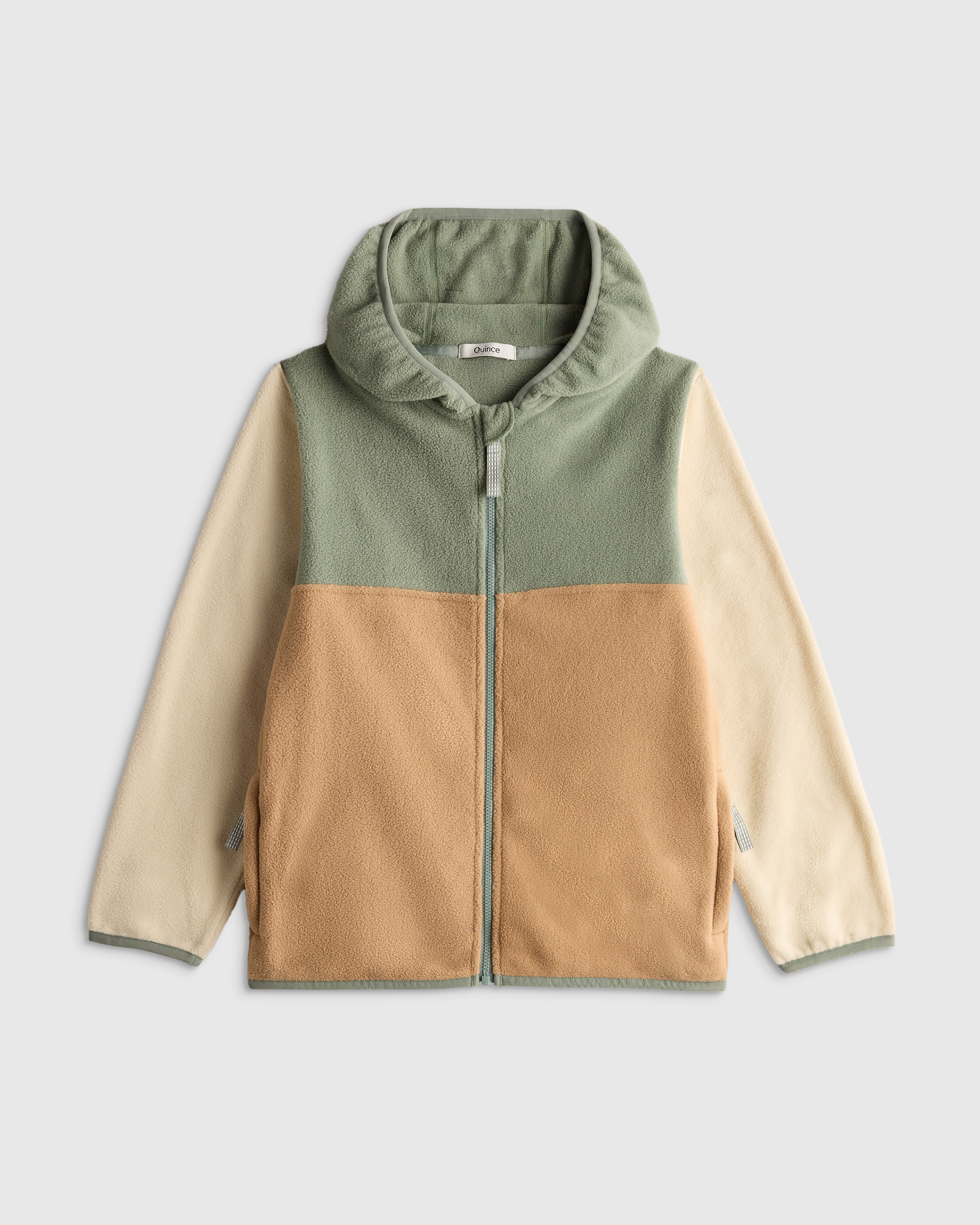 Green/Tan Microfleece Cozy Jacket