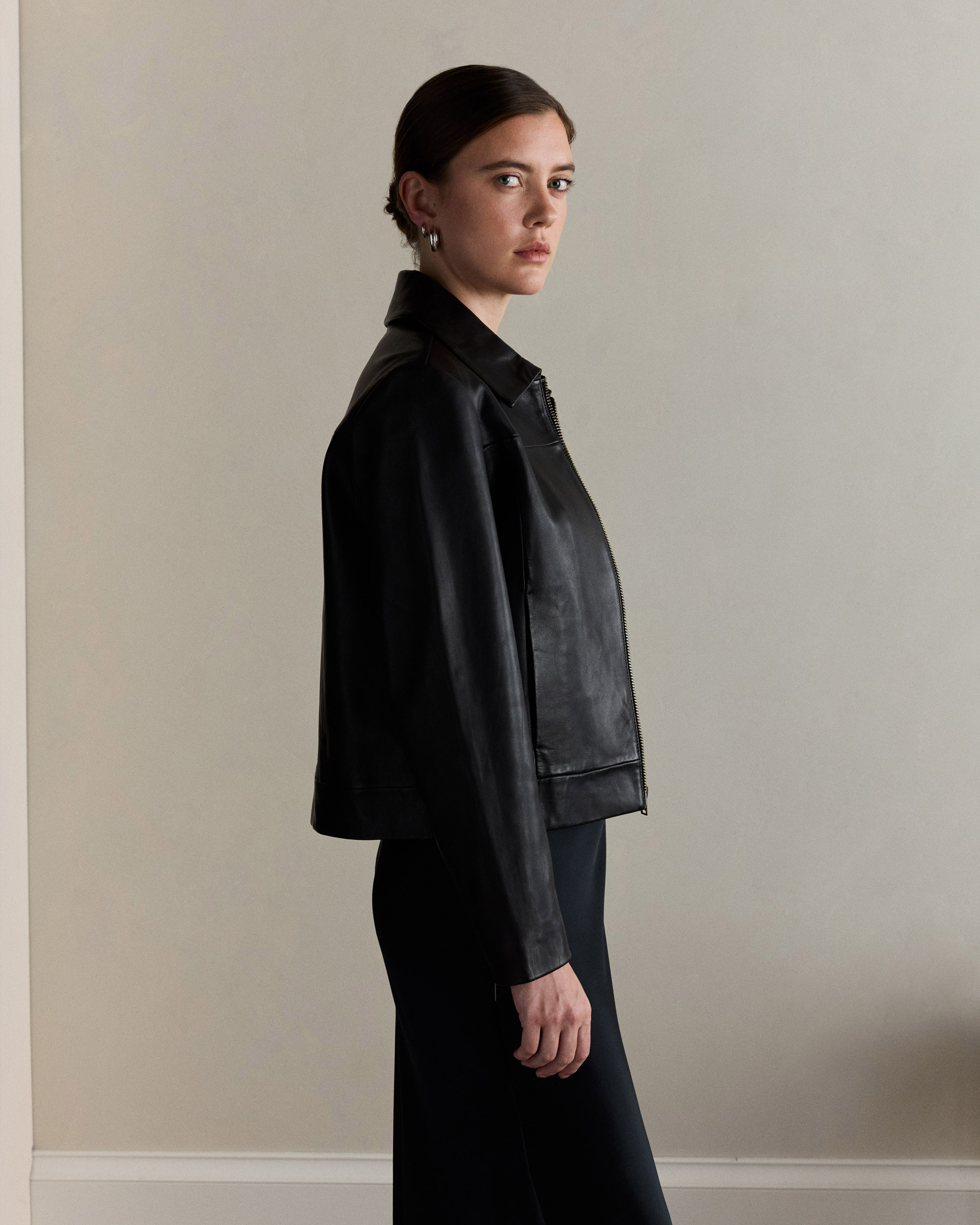 ジャケット・アウター FUTURE ARCHIVE / LEATHER ZIP UP BLOUSON 24AW Pre-Order] Artificial Leather Prime-Over Zip-Up Blouson