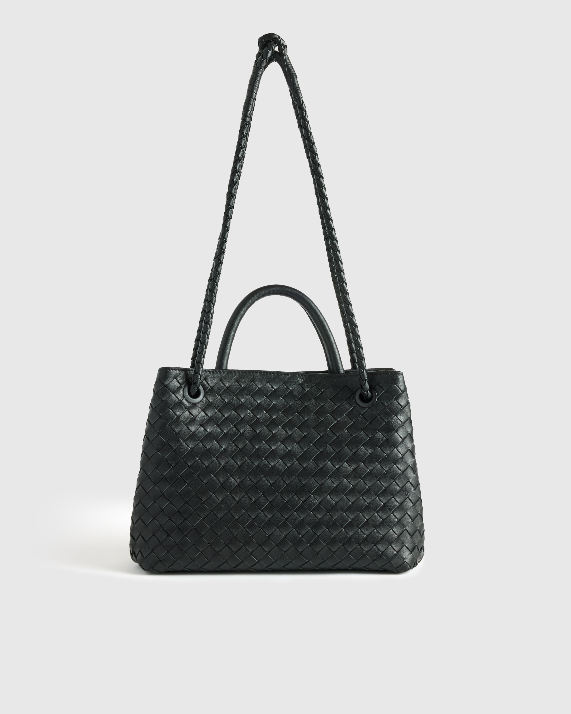 Romy Handwoven Mini Satchel in Black