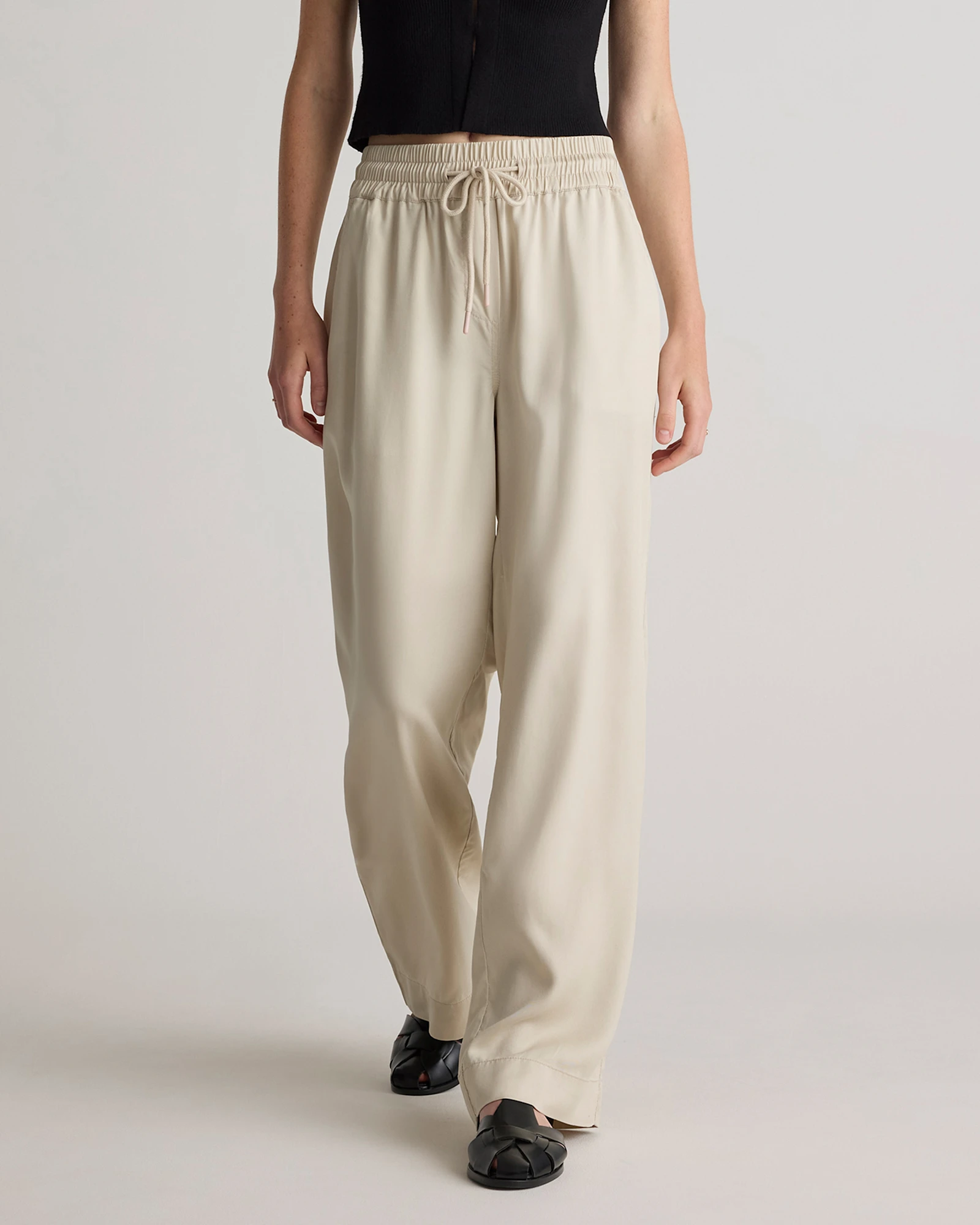 Vintage Wash Tencel Wide Leg Pant