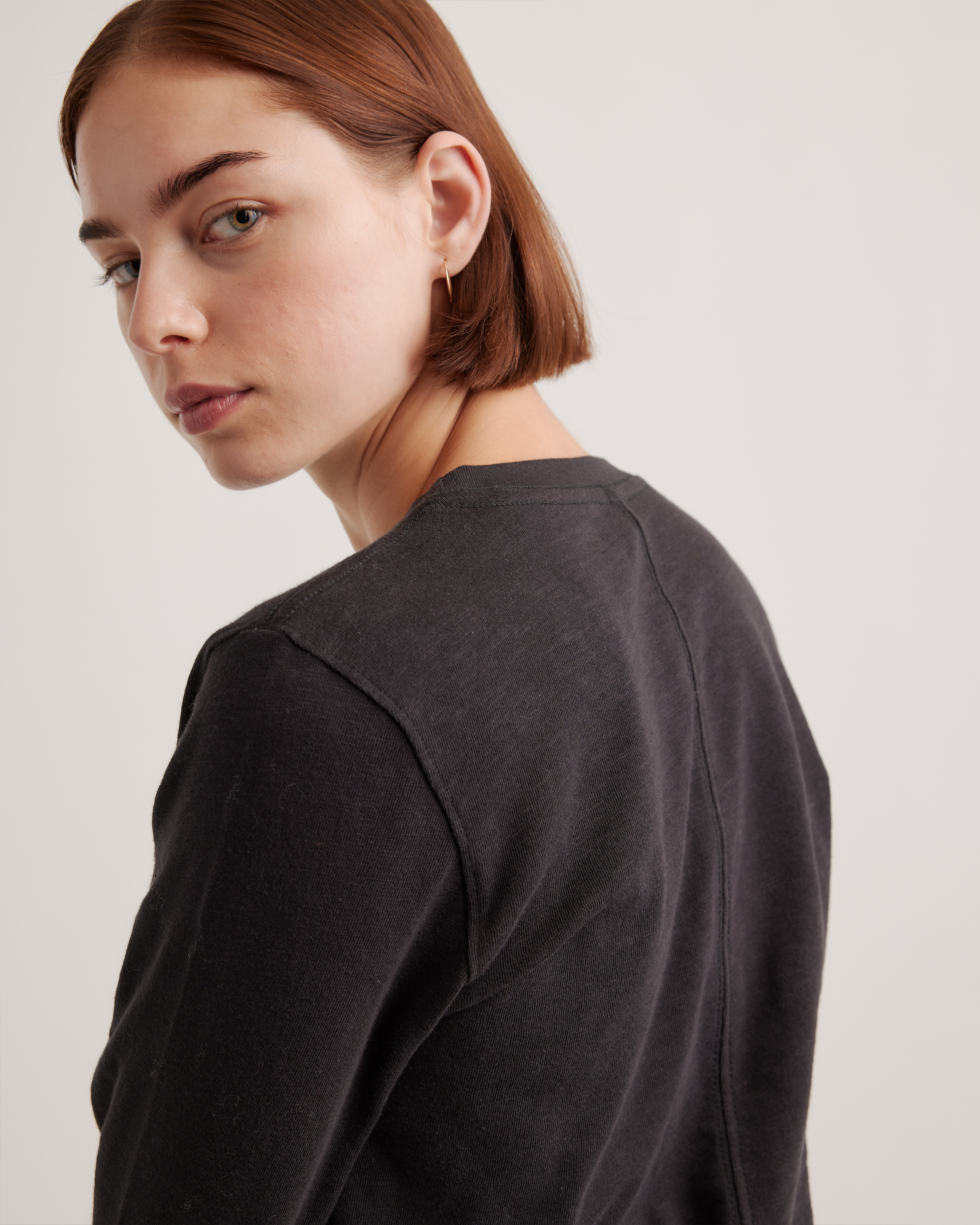 【akari♡】Cottonsilk Useful Long T 100% Organic Cotton Slub Long Sleeve Tee 3 Pack Bundle