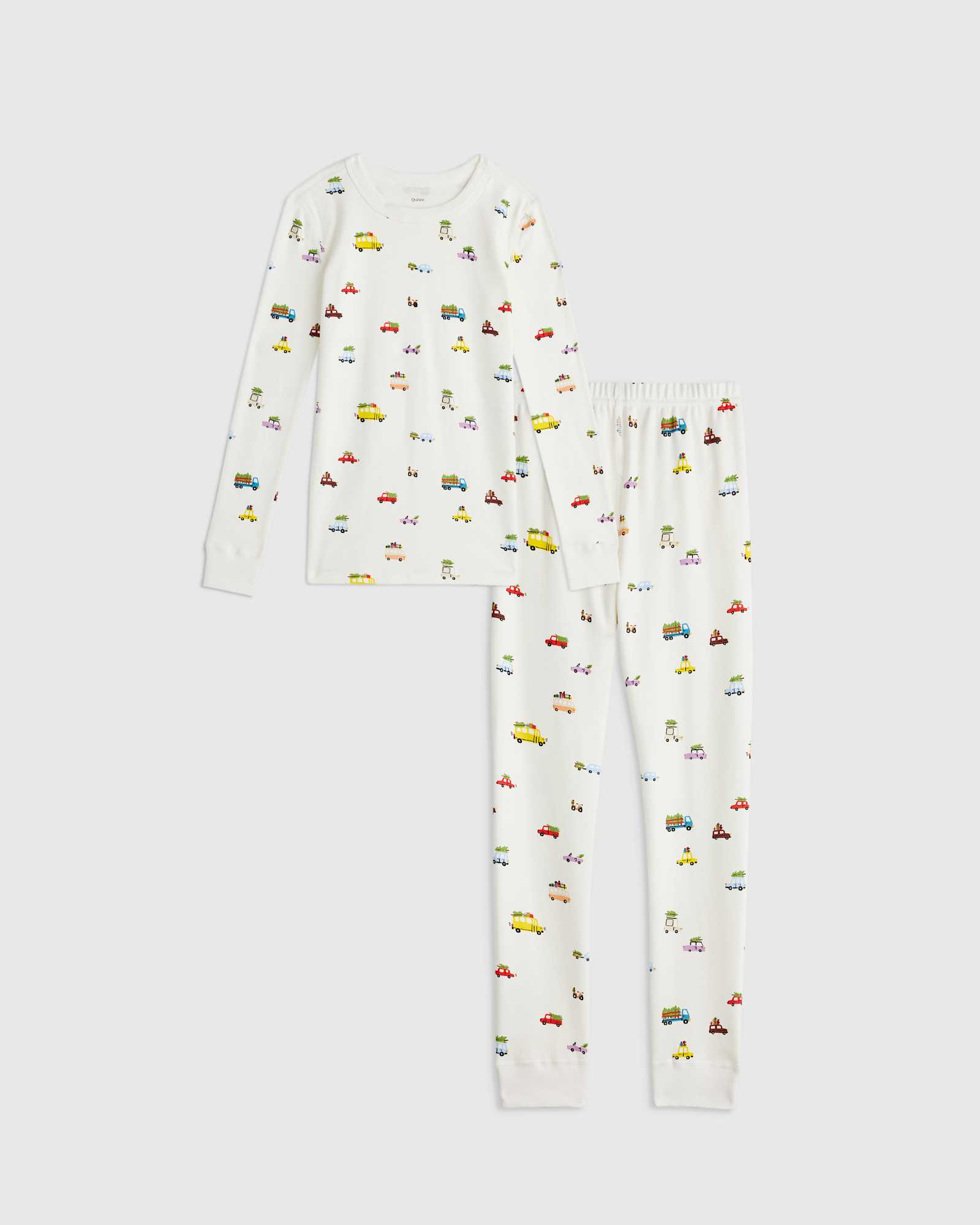Merry Motors 100% Organic Cotton Long Sleeve and Pant Pajama Set