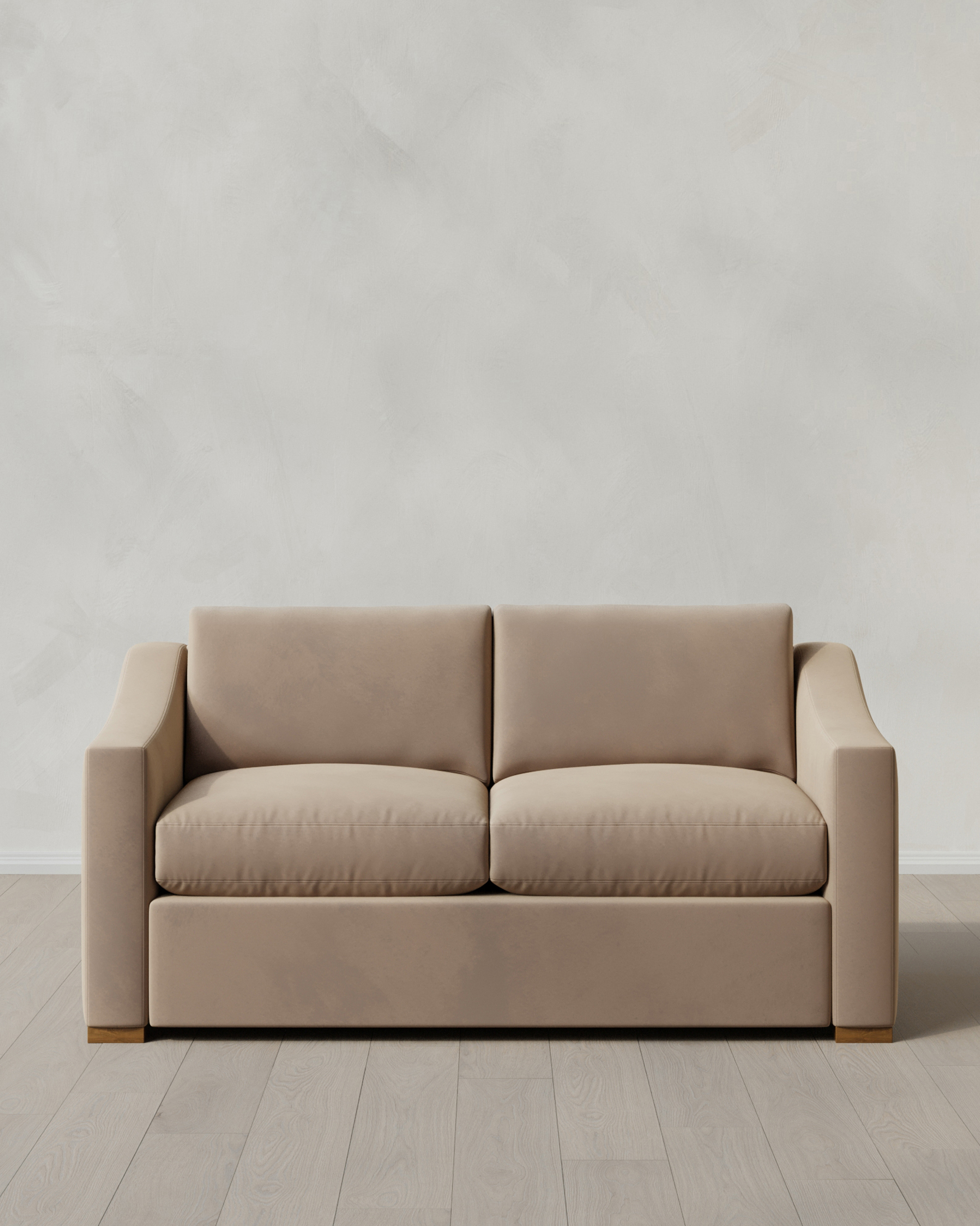 Hollis Slope Arm Sofa 72in Performance Velvet Taupe
