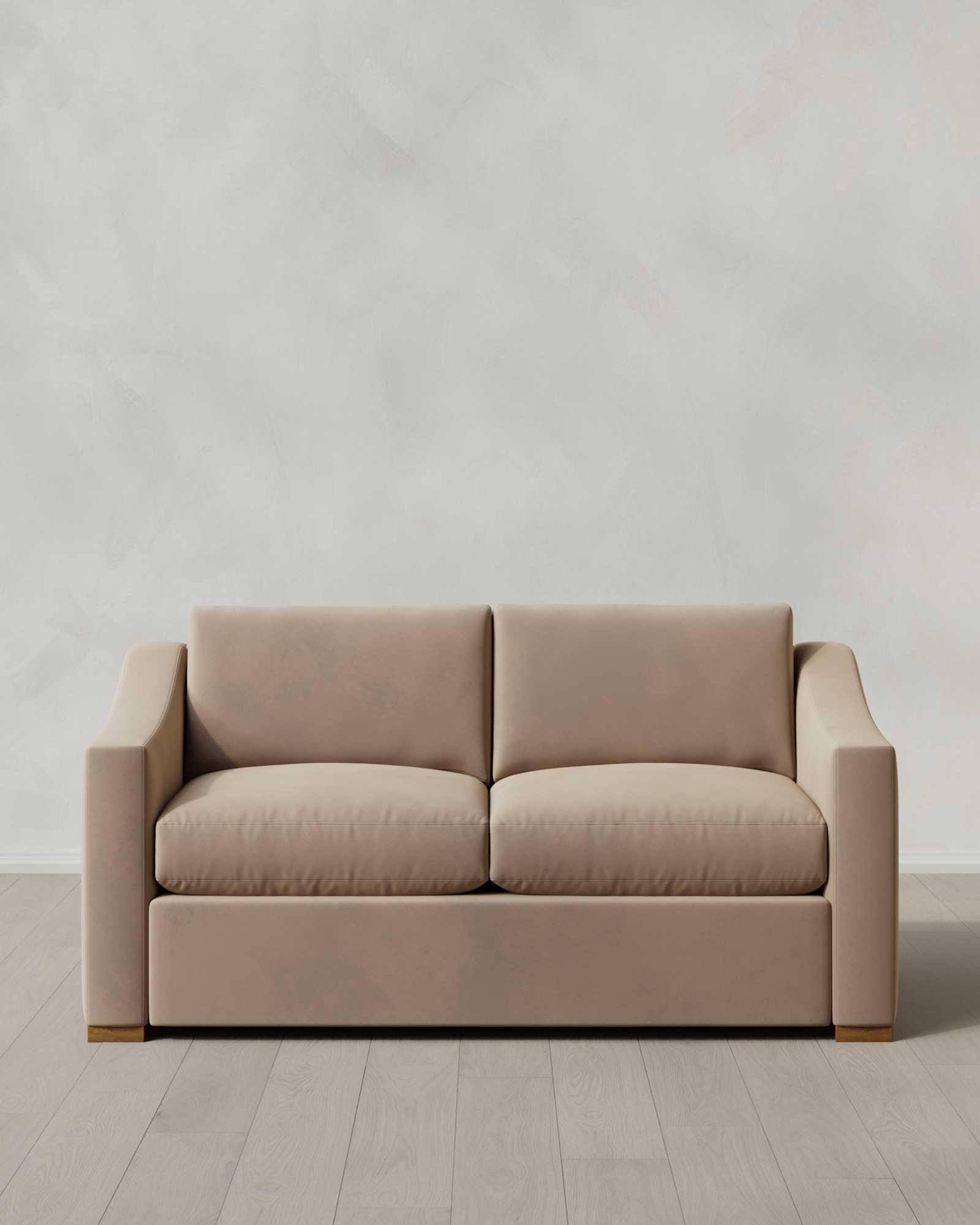 Hollis Slope Arm Sofa 72in Performance Velvet Taupe