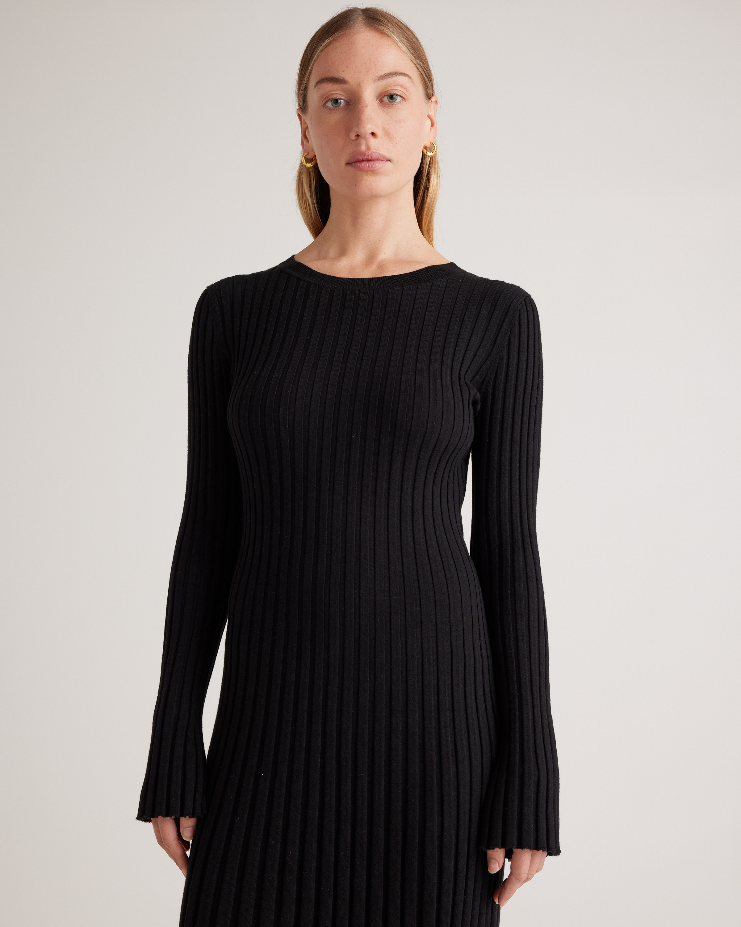white christmas dresses Everlane Oxford Short-Sleeve Shirt Dress in Black, Size XXS, Cotton main image 0