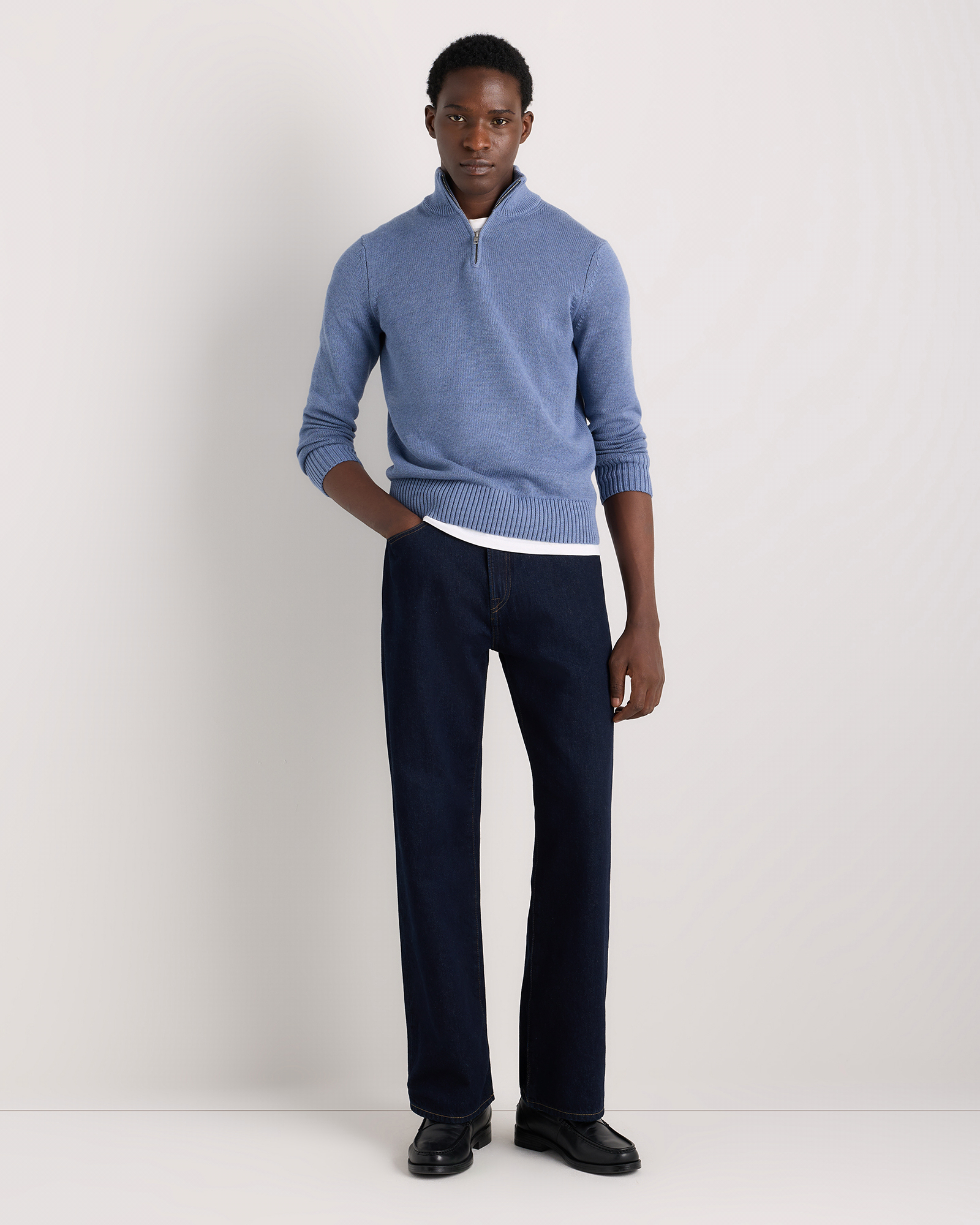 Sweat à capuche à motif - Bleu - - 20.00
