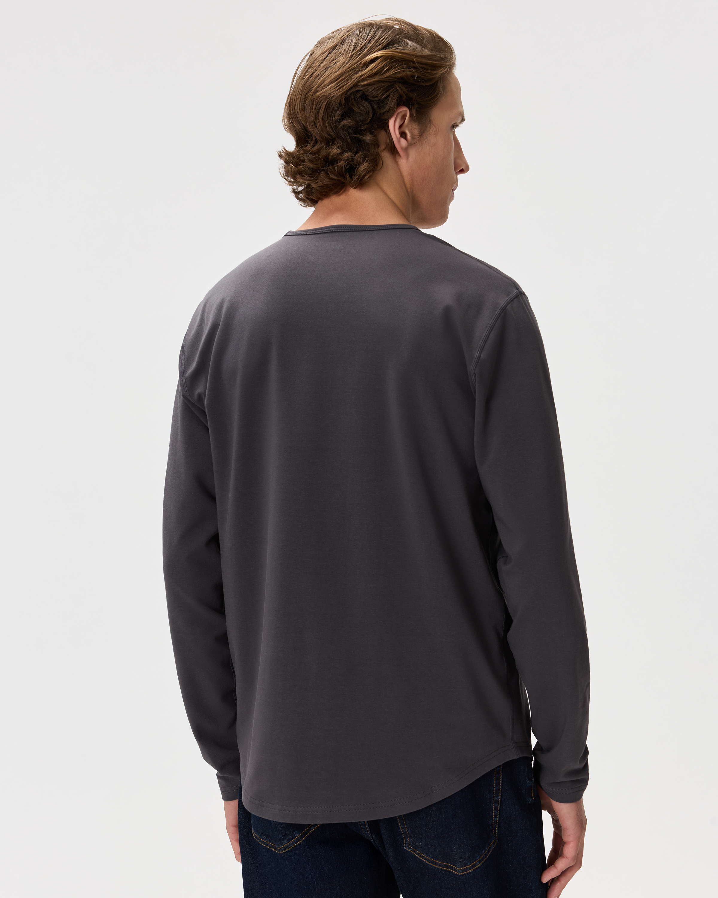 Flex Curve Long Sleeve Tee (3-Pack) in Dark Coal