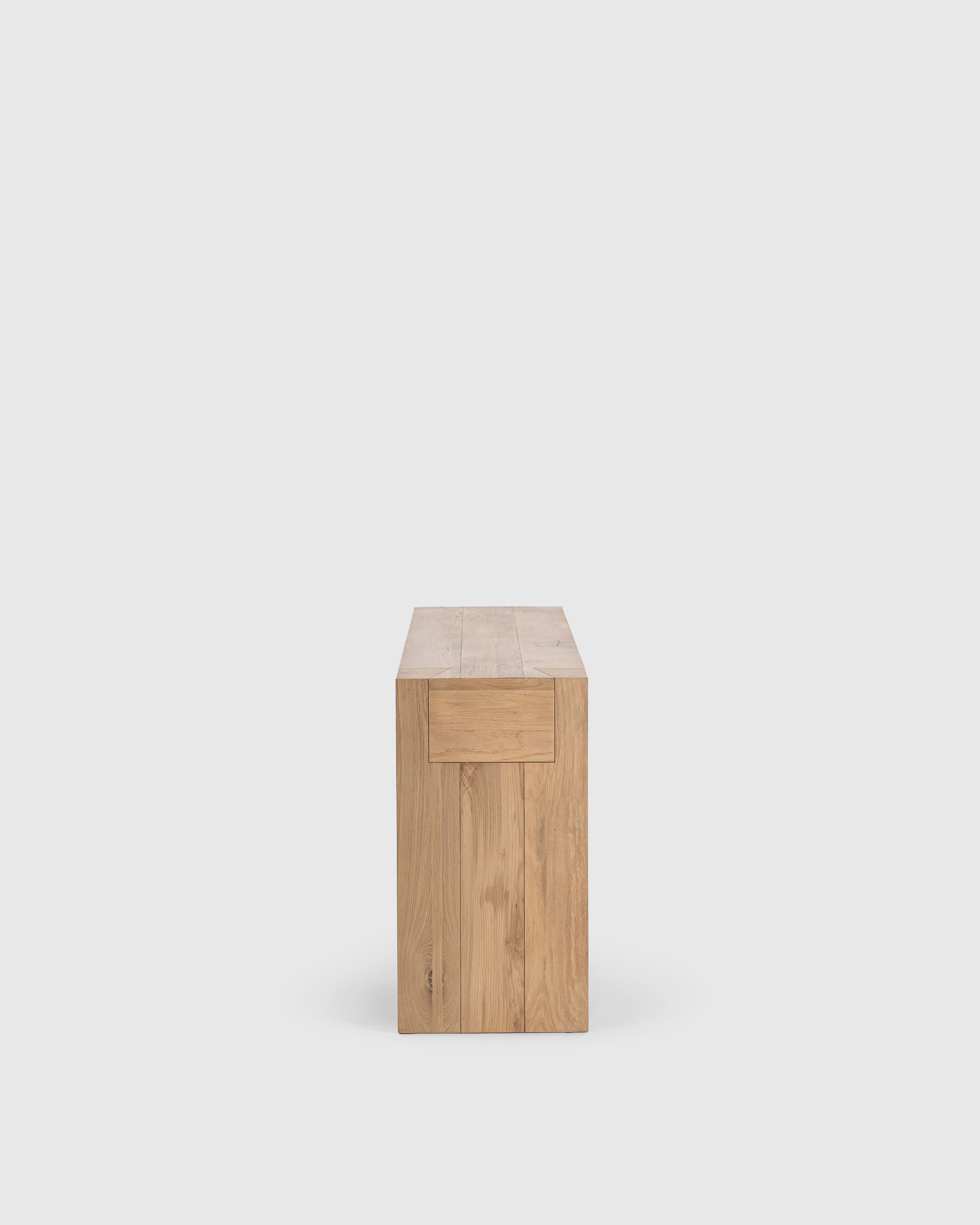 Reclaimed Oak Waterfall Console Table - thumbnail 4