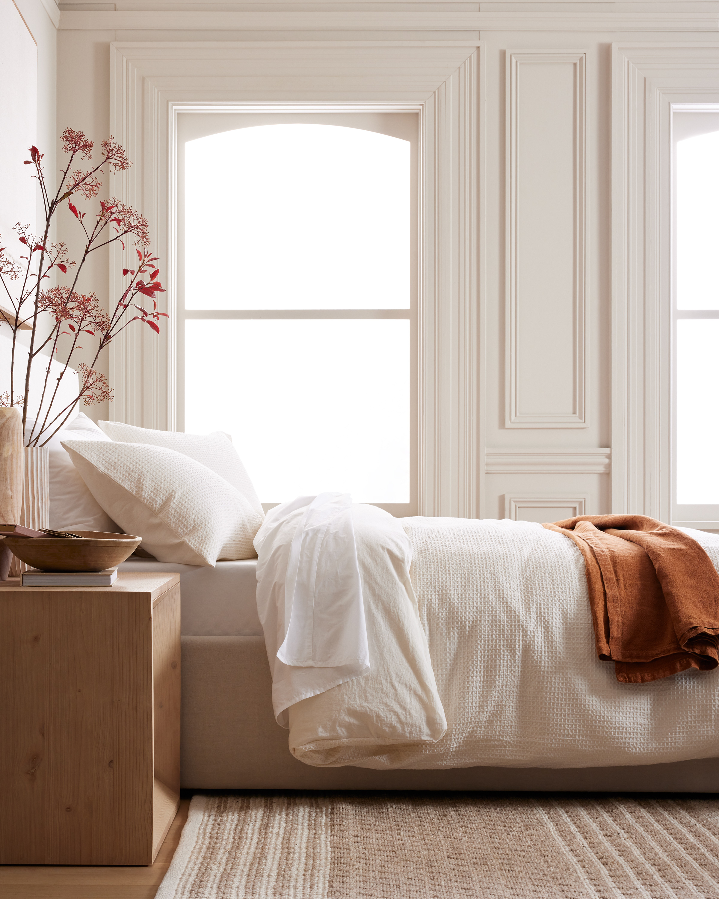 Undyed Organic Luxe Honeycomb Duvet Cover