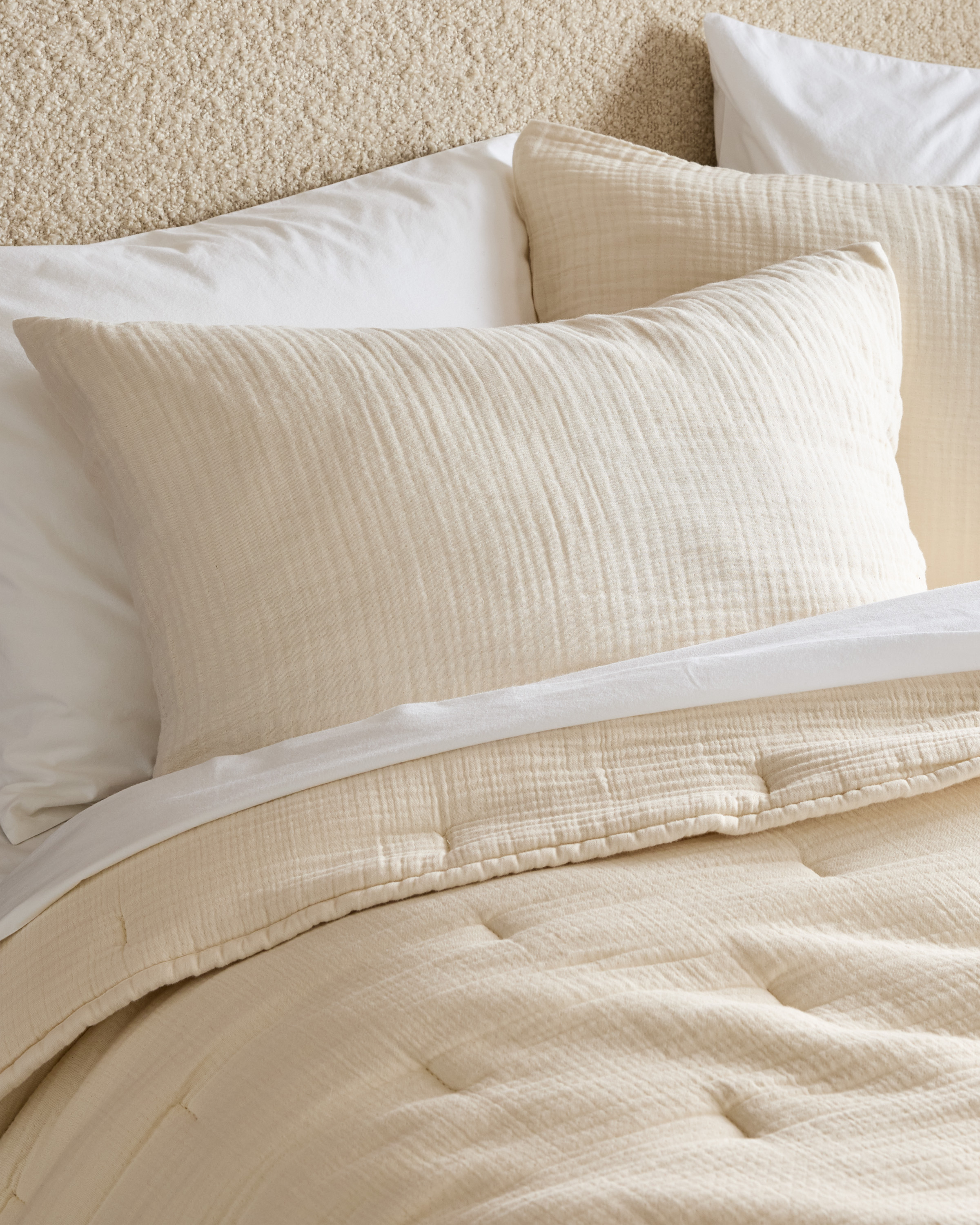 Undyed Organic Airy Gauze Sham Set