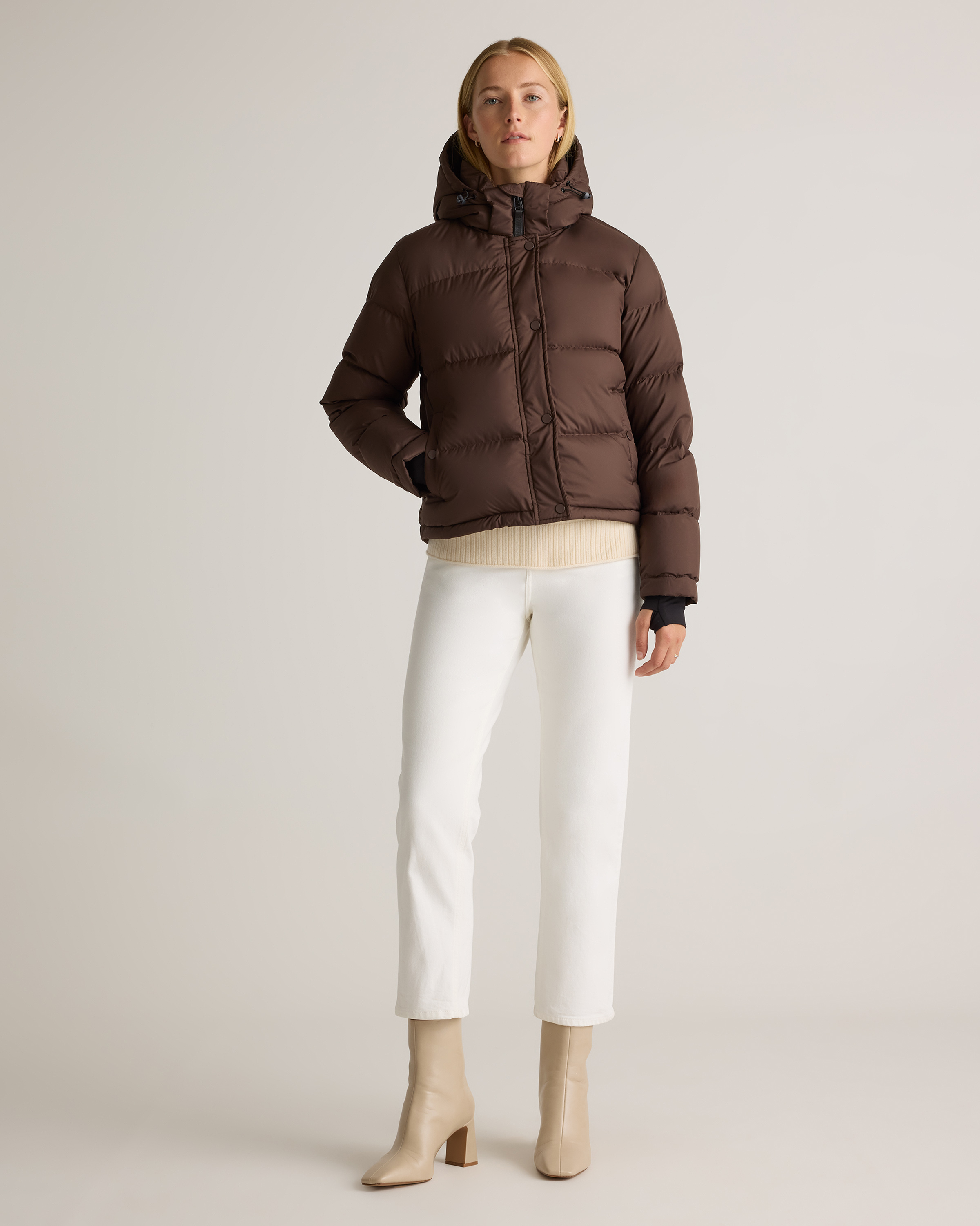 【さの】Bargiee CHECK PUFFY DOWN BAPE Check Down Jacket Beige Men's - FW19 - US