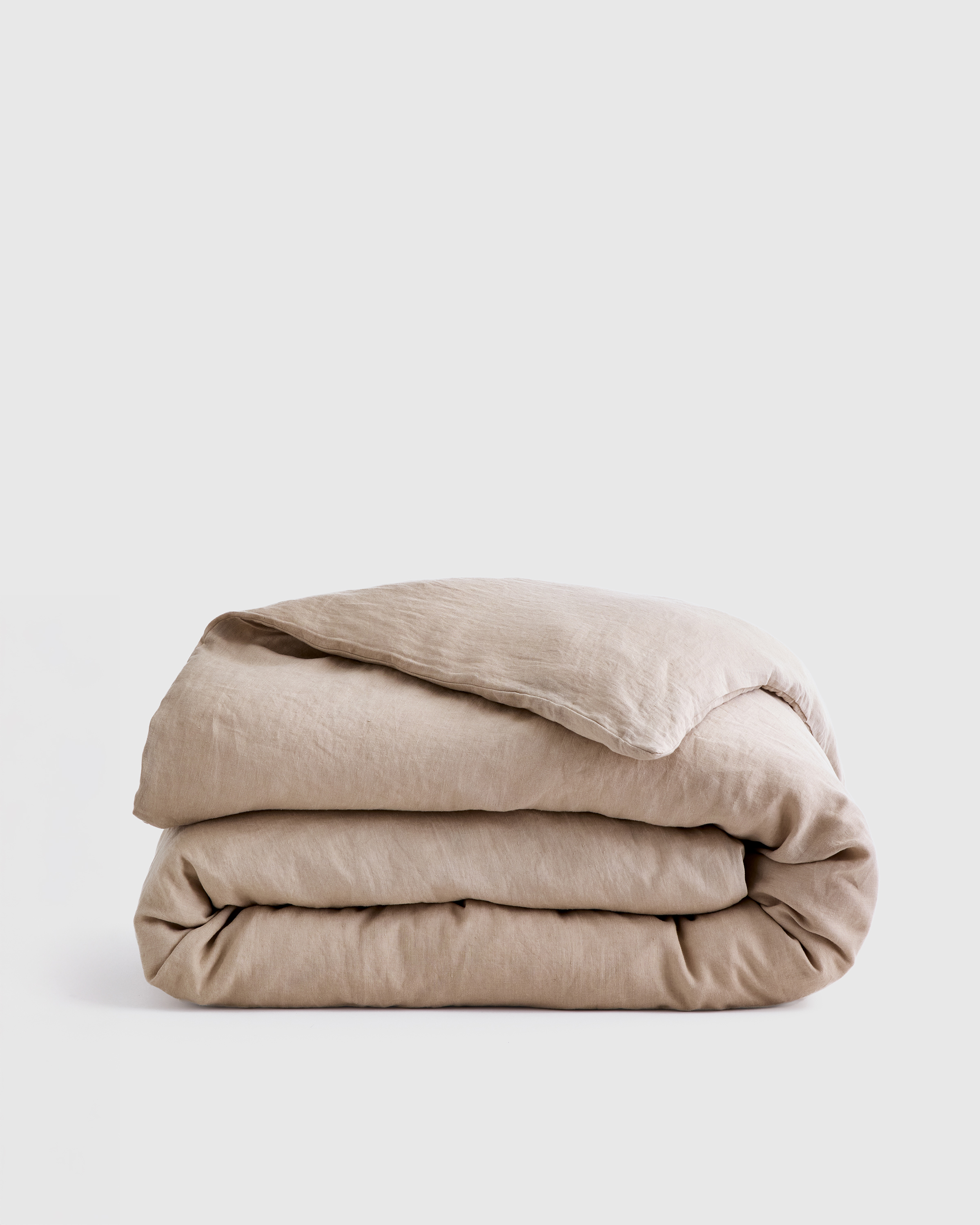 Toffee European Linen Duvet Cover