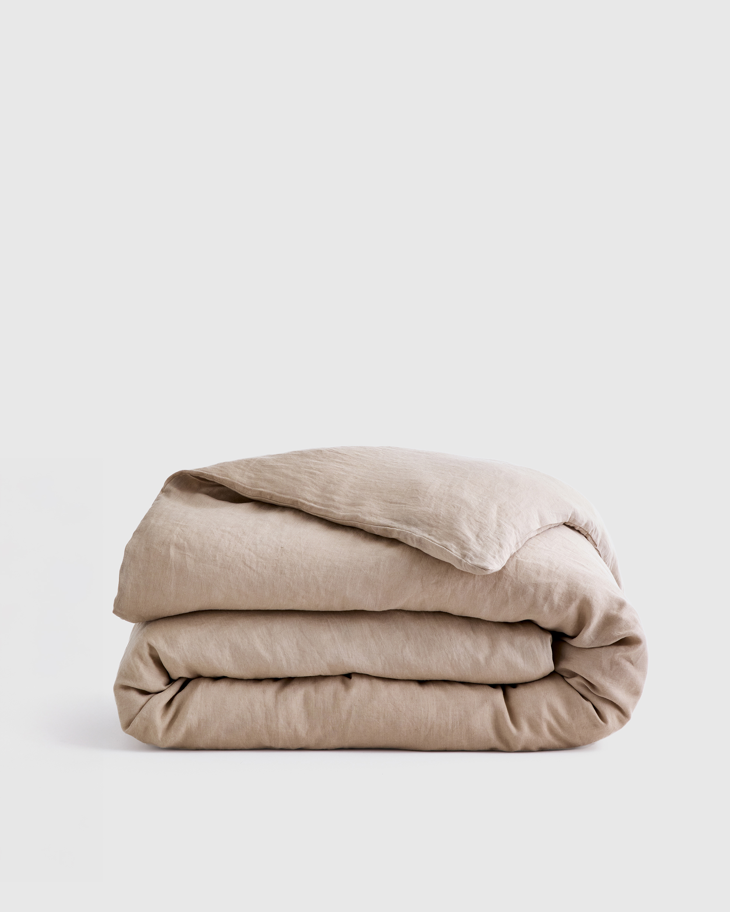 Toffee European Linen Duvet Cover