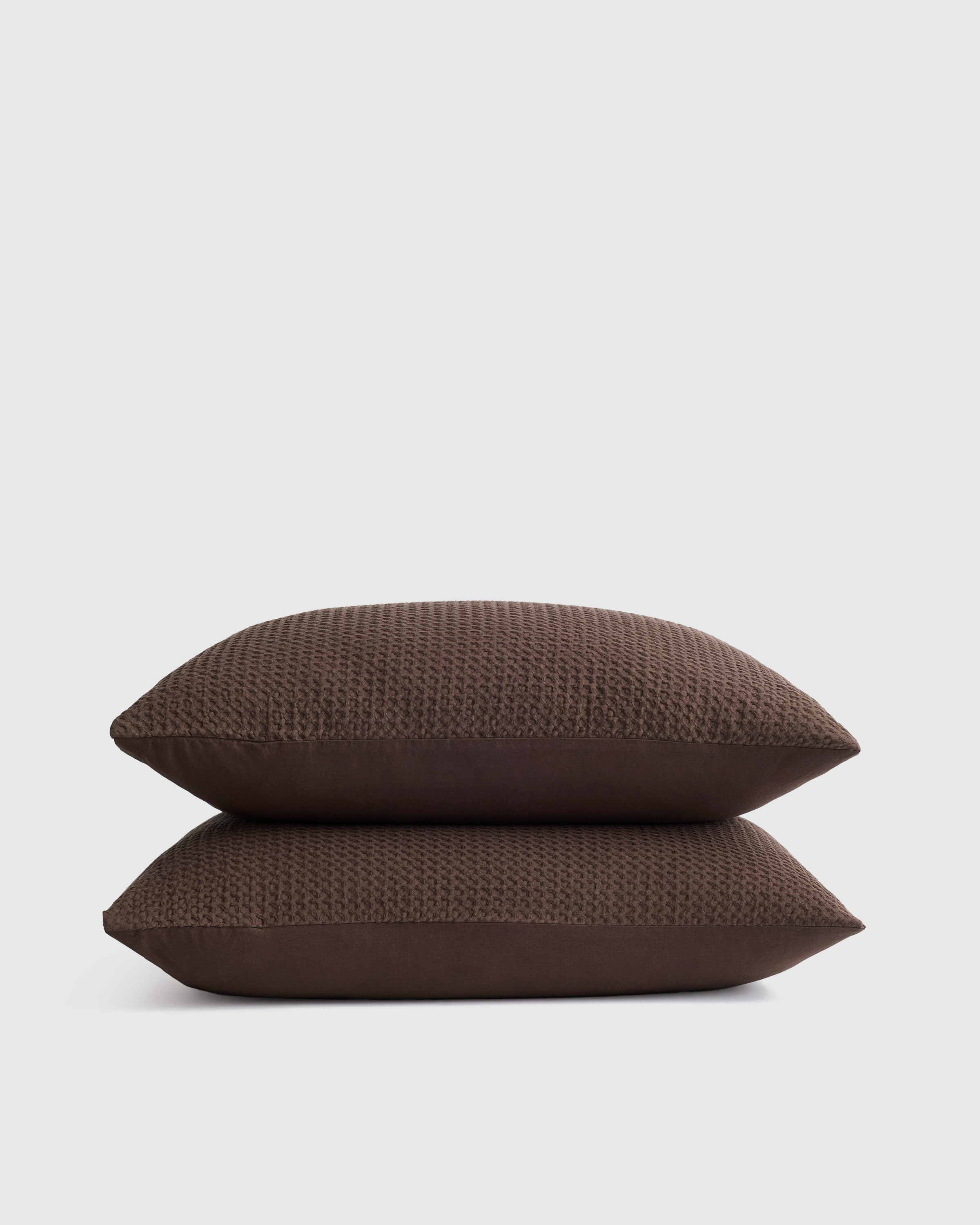 Espresso Organic Luxe Honeycomb Sham Set