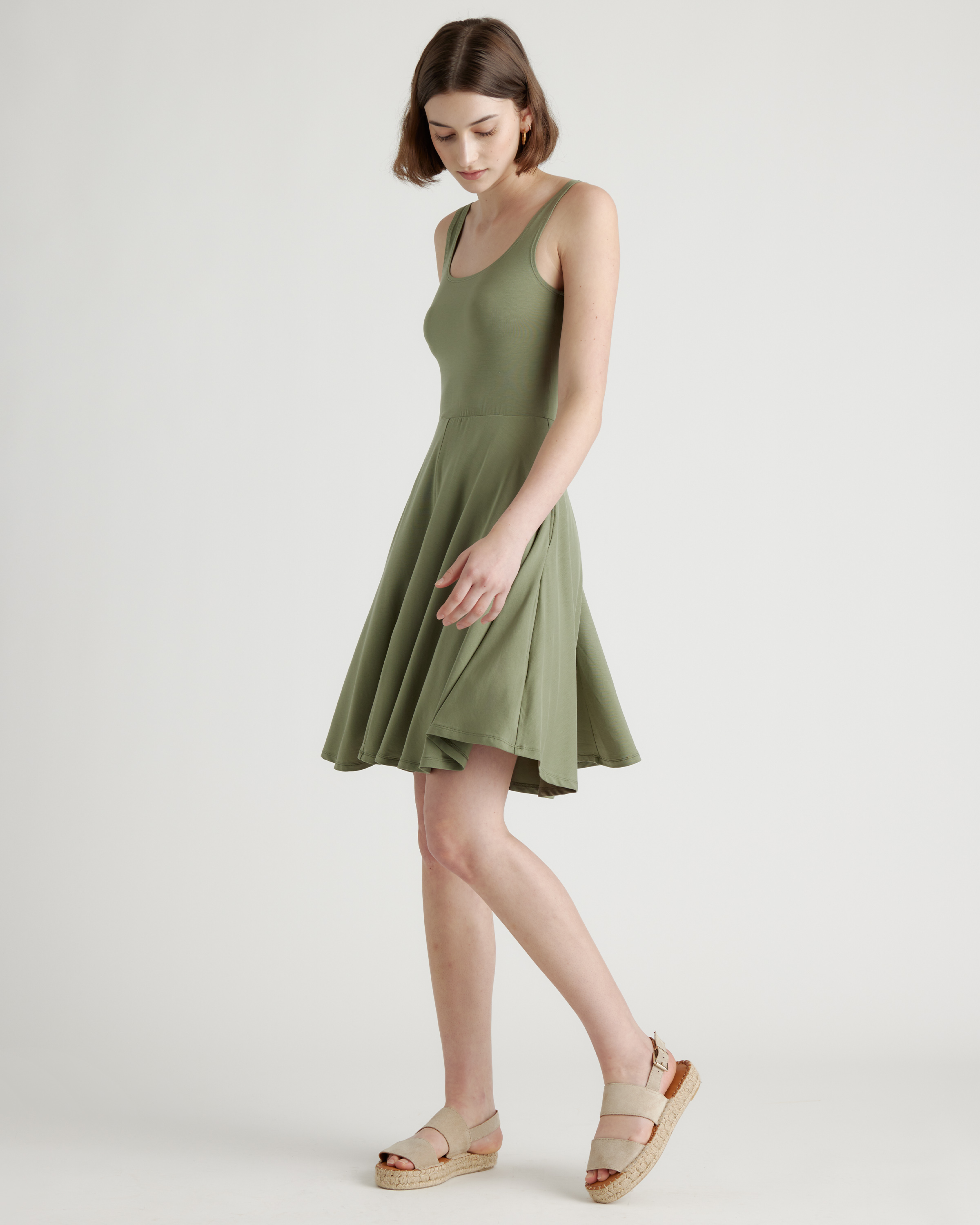 Tencel Jersey Fit & Flare Mini Dress