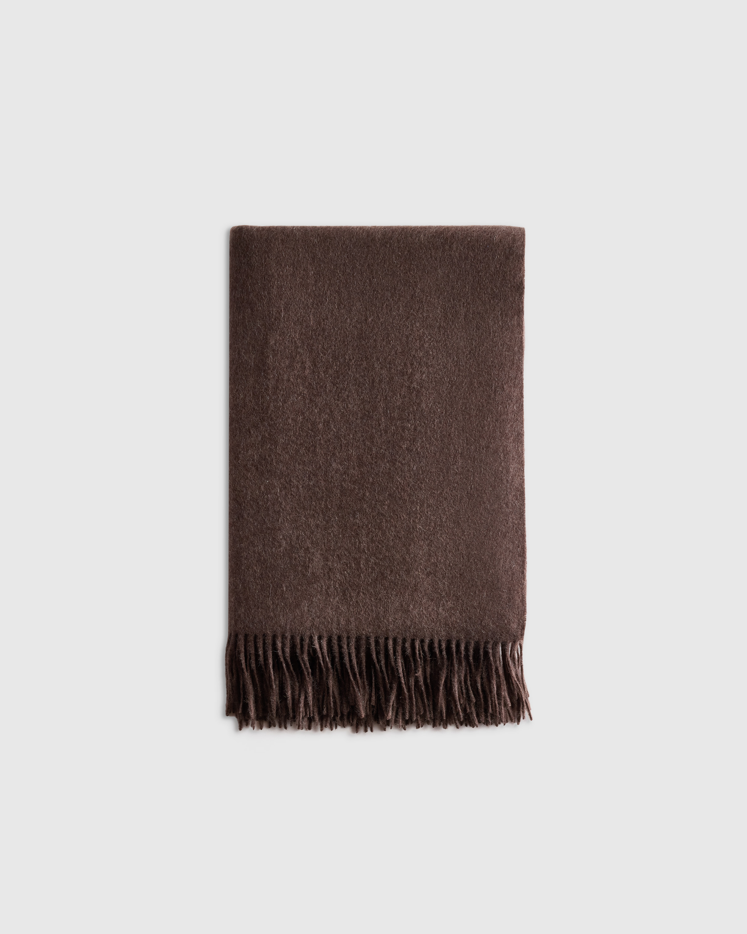 Heather Truffle Brown Mongolian Cashmere Throw