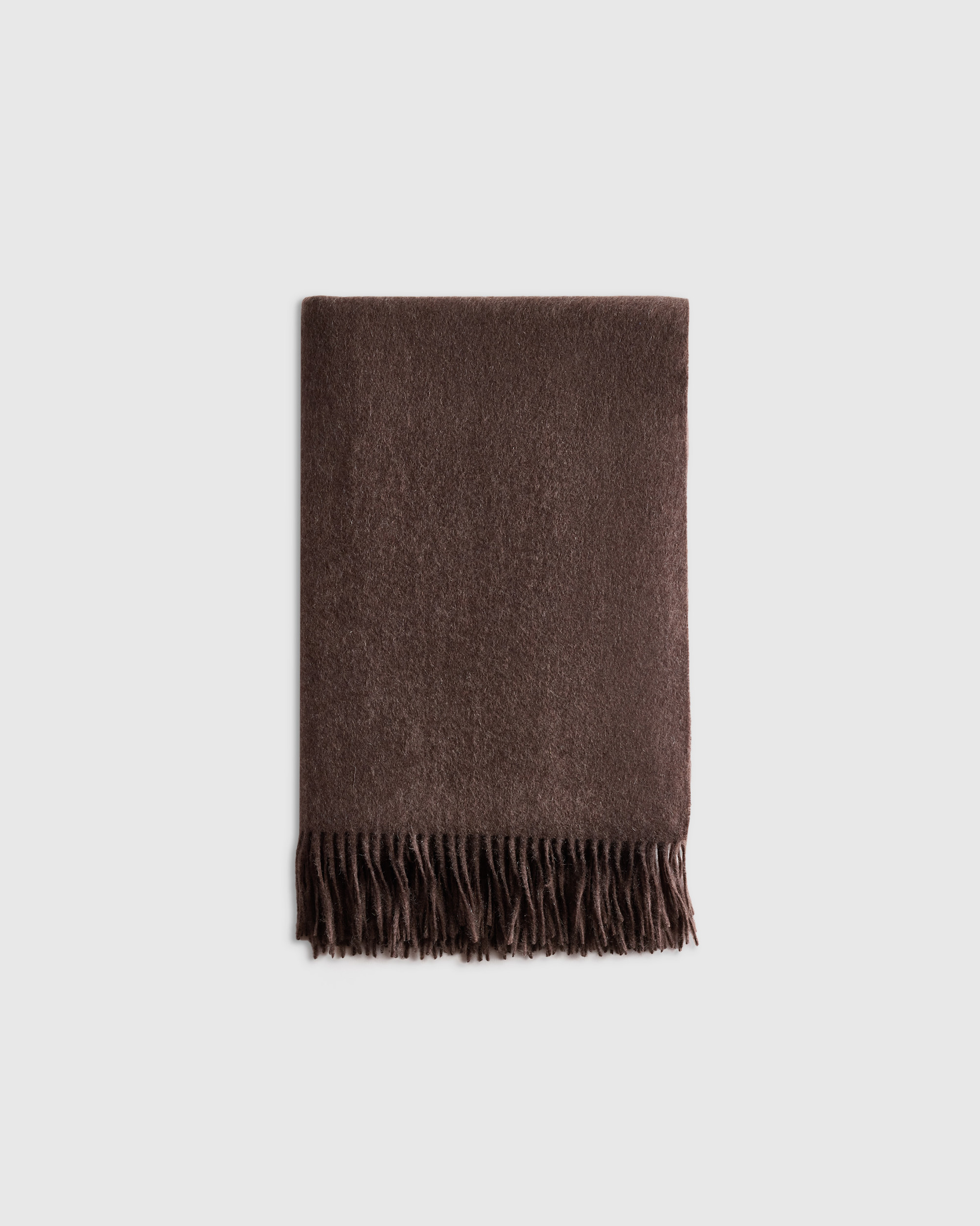 Mongolian Cashmere Throw - Heather Truffle Brown, 50x70
