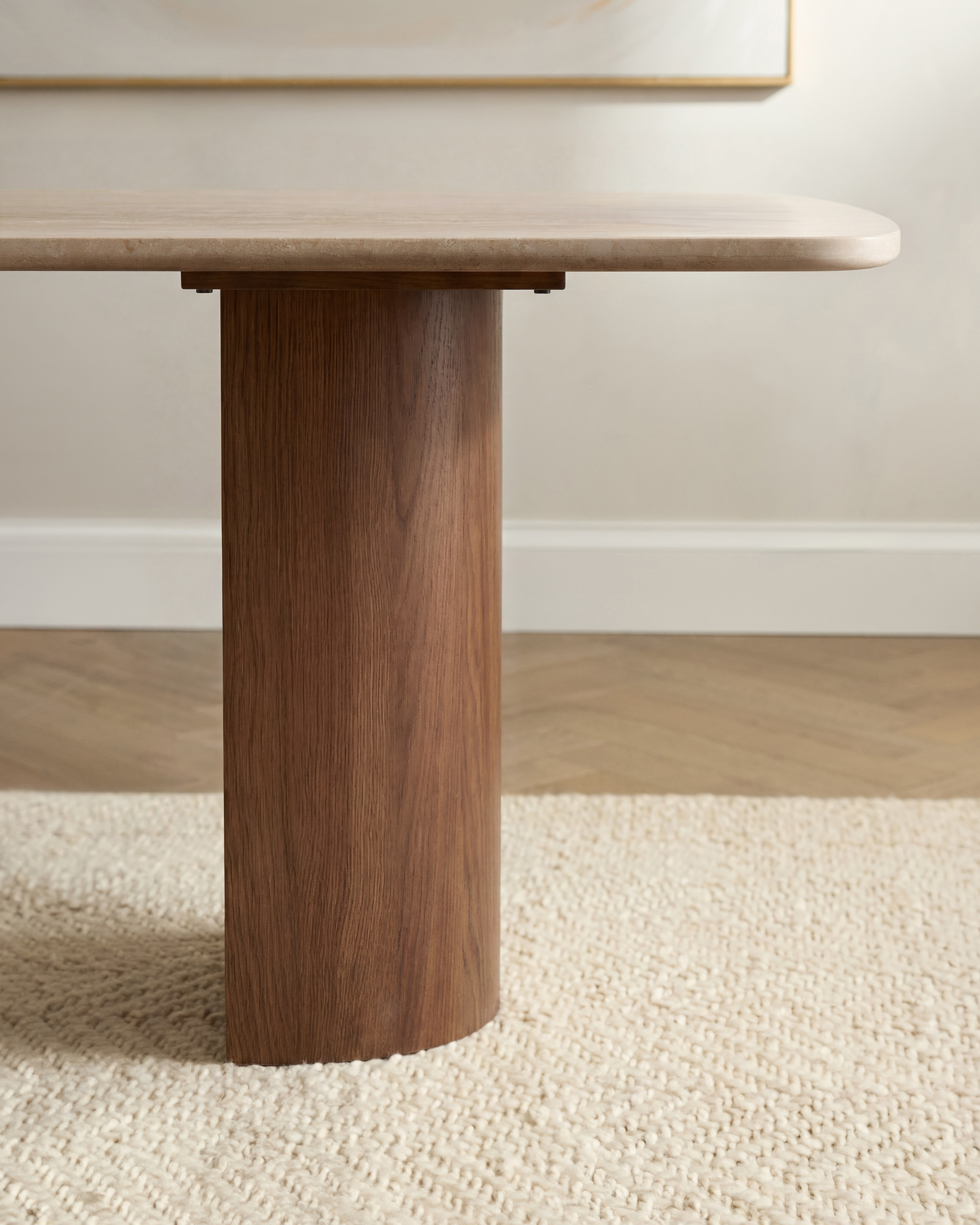 Marble Dining Table with Double Pedestal Base - thumbnail 6