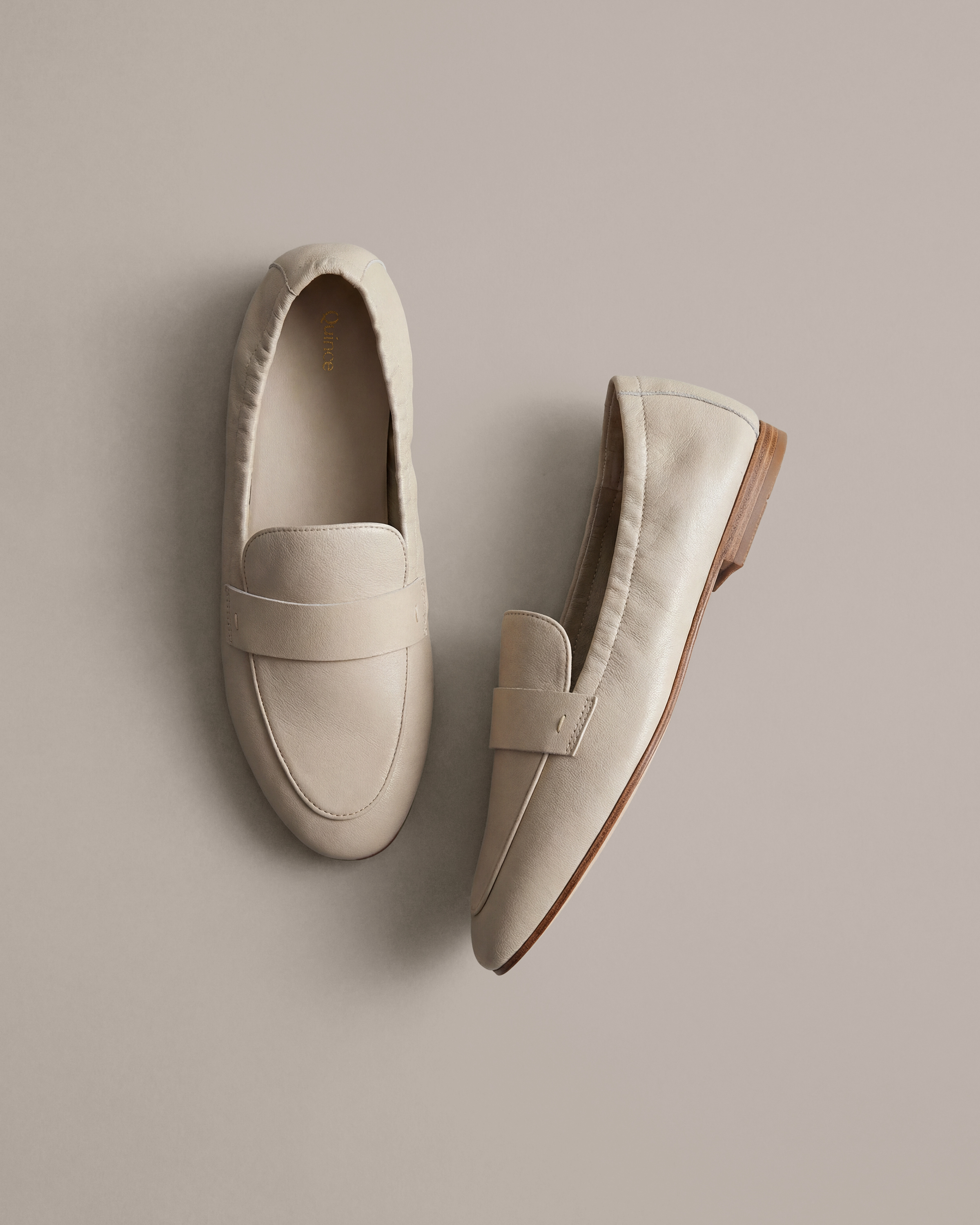 Almond Italian Leather Soft Loafer