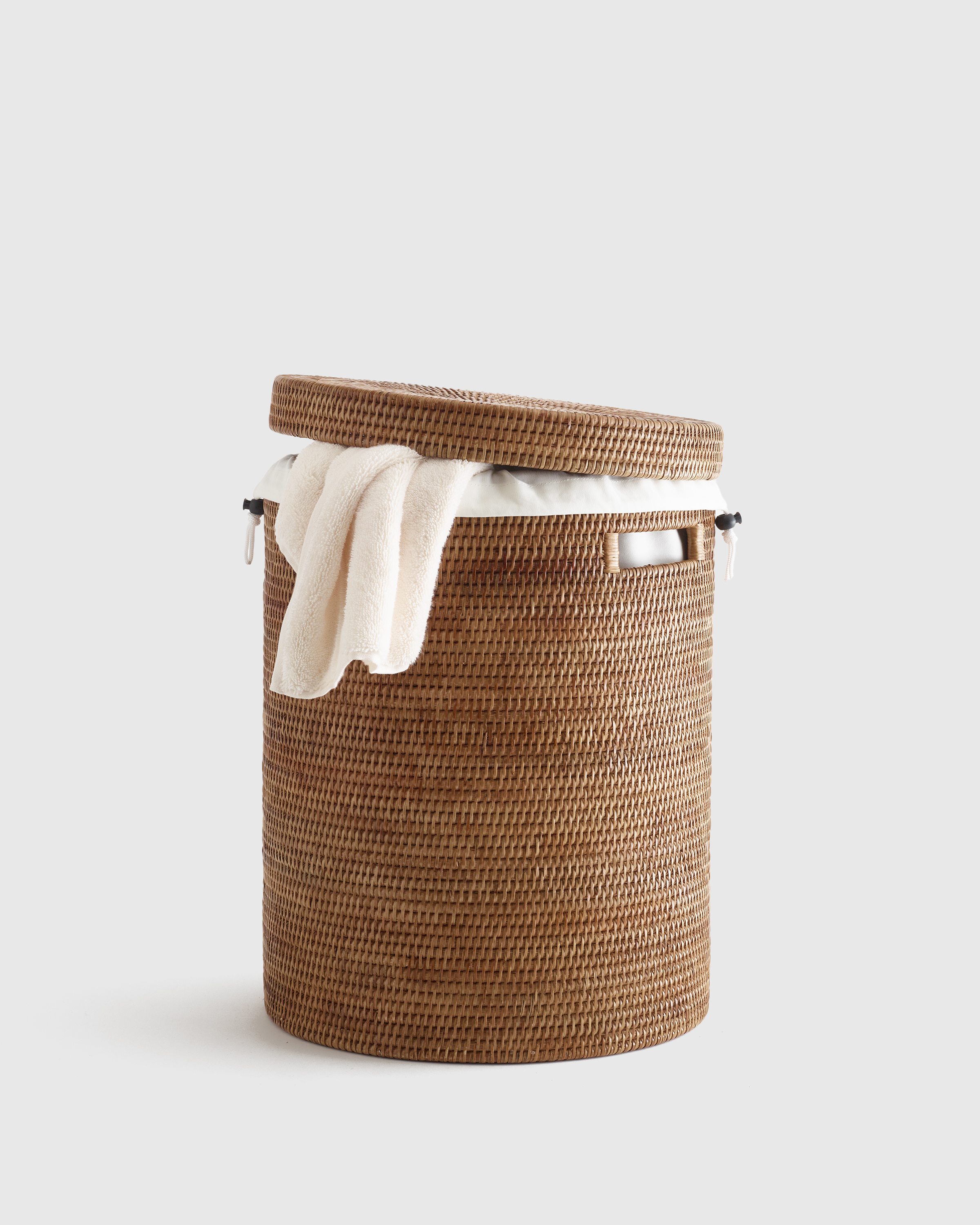 Handwoven Rattan Hamper with Lid - Thumbnail 4