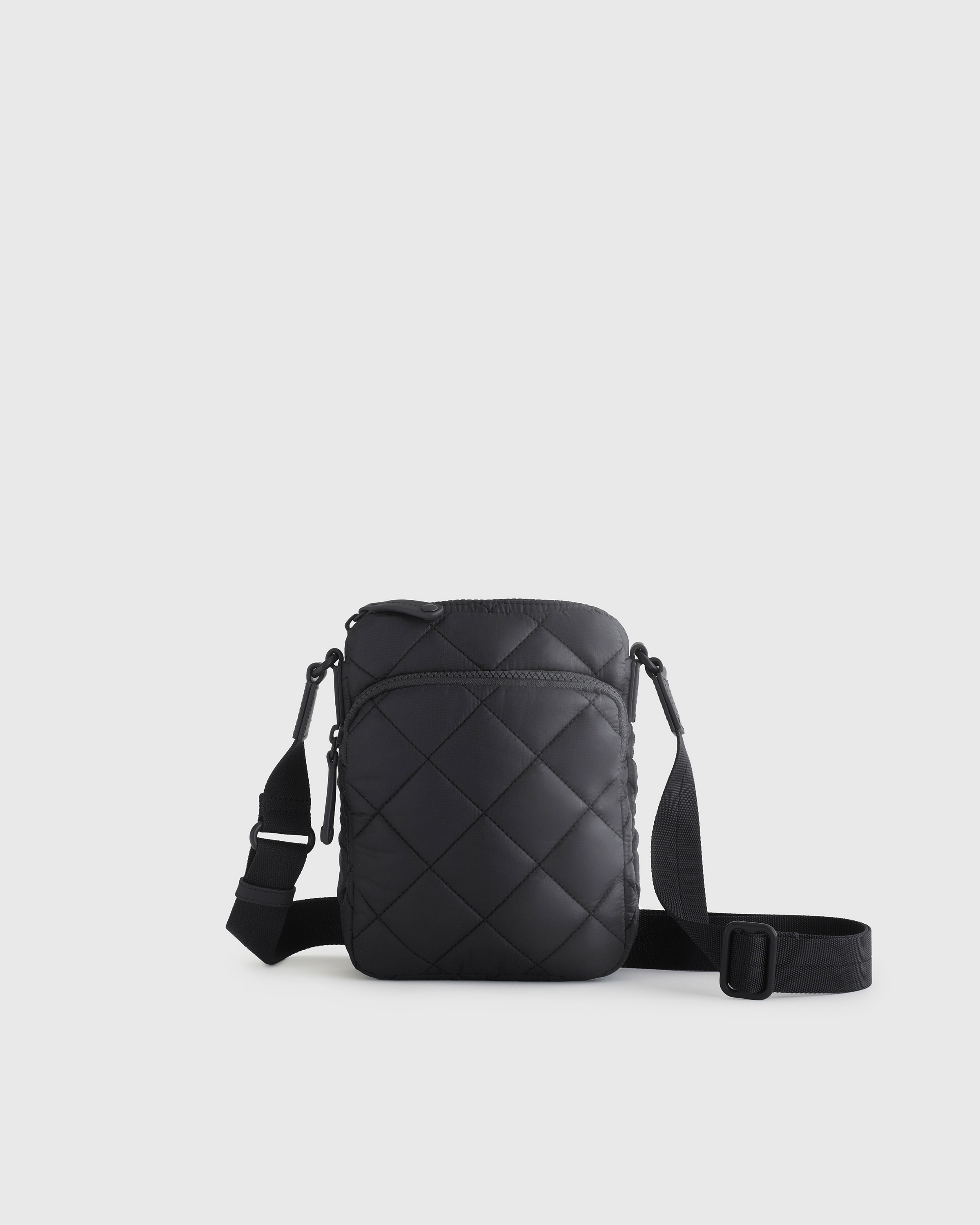Transit Quilted Phone Crossbody in Black