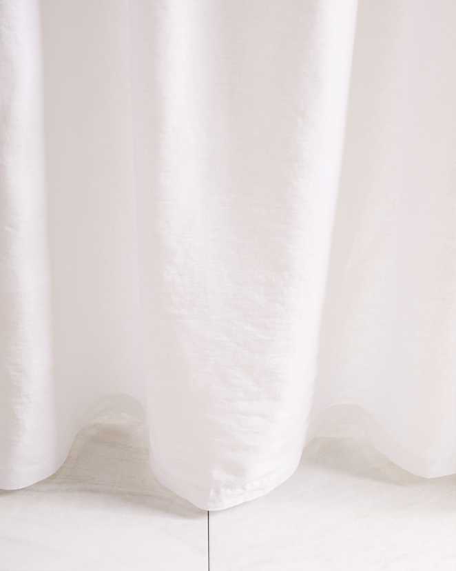 ShowerCurtainEuroLinen White 358